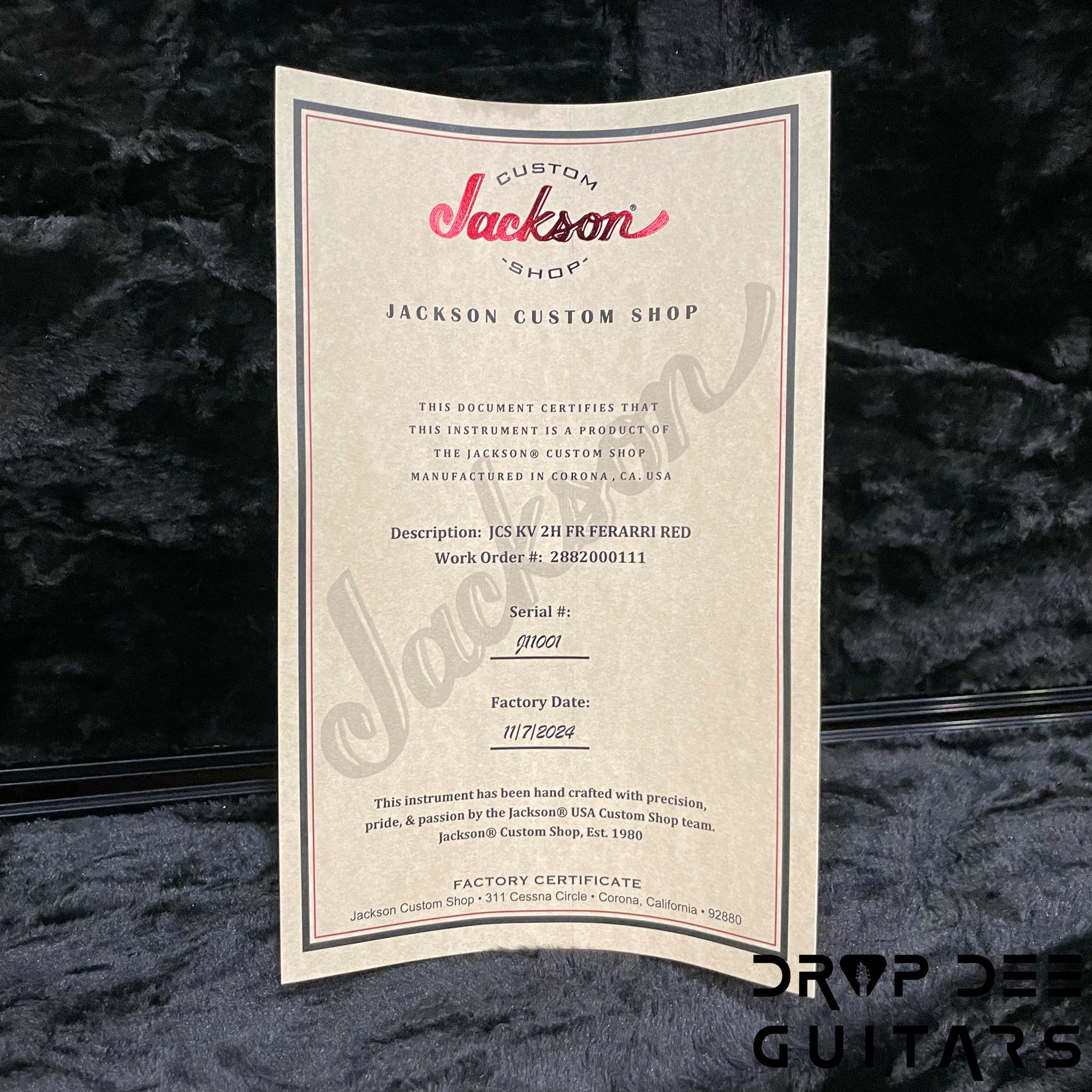 Jackson Custom Shop King V Electric Guitar w/ Case