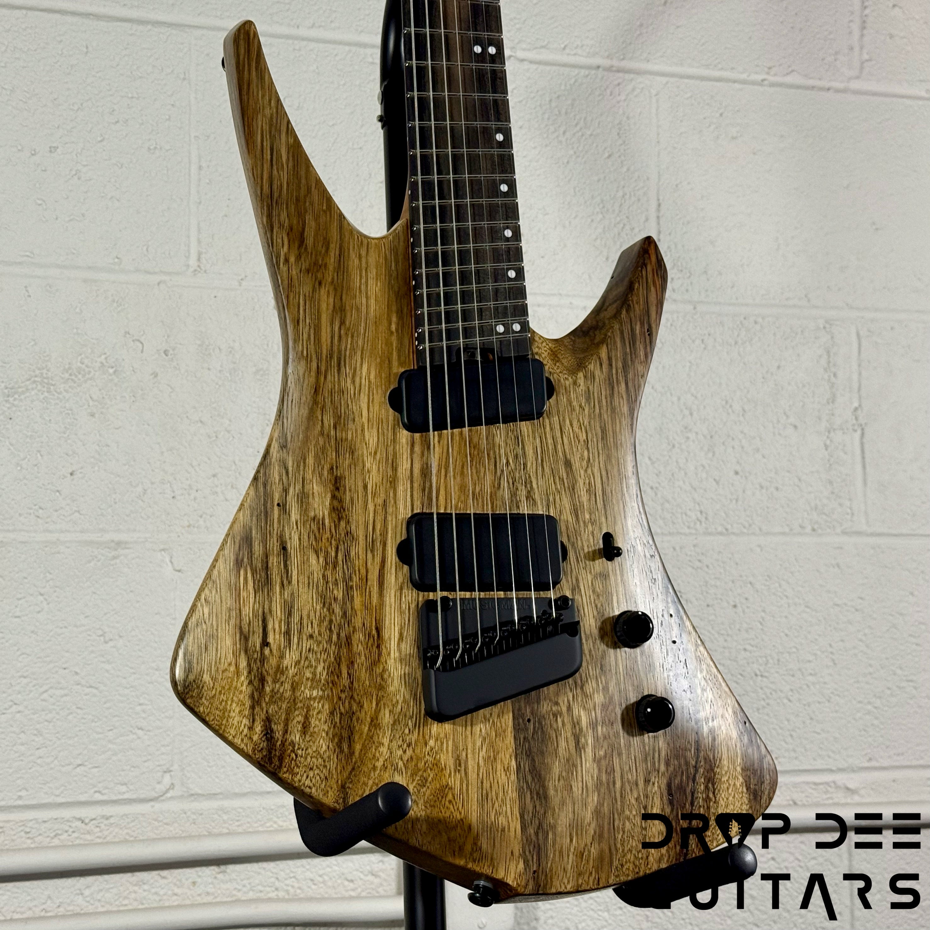 Ernie Ball Music Man Kaizen 7 Multiscale 7-String Electric Guitar w/ Case - Black Limba