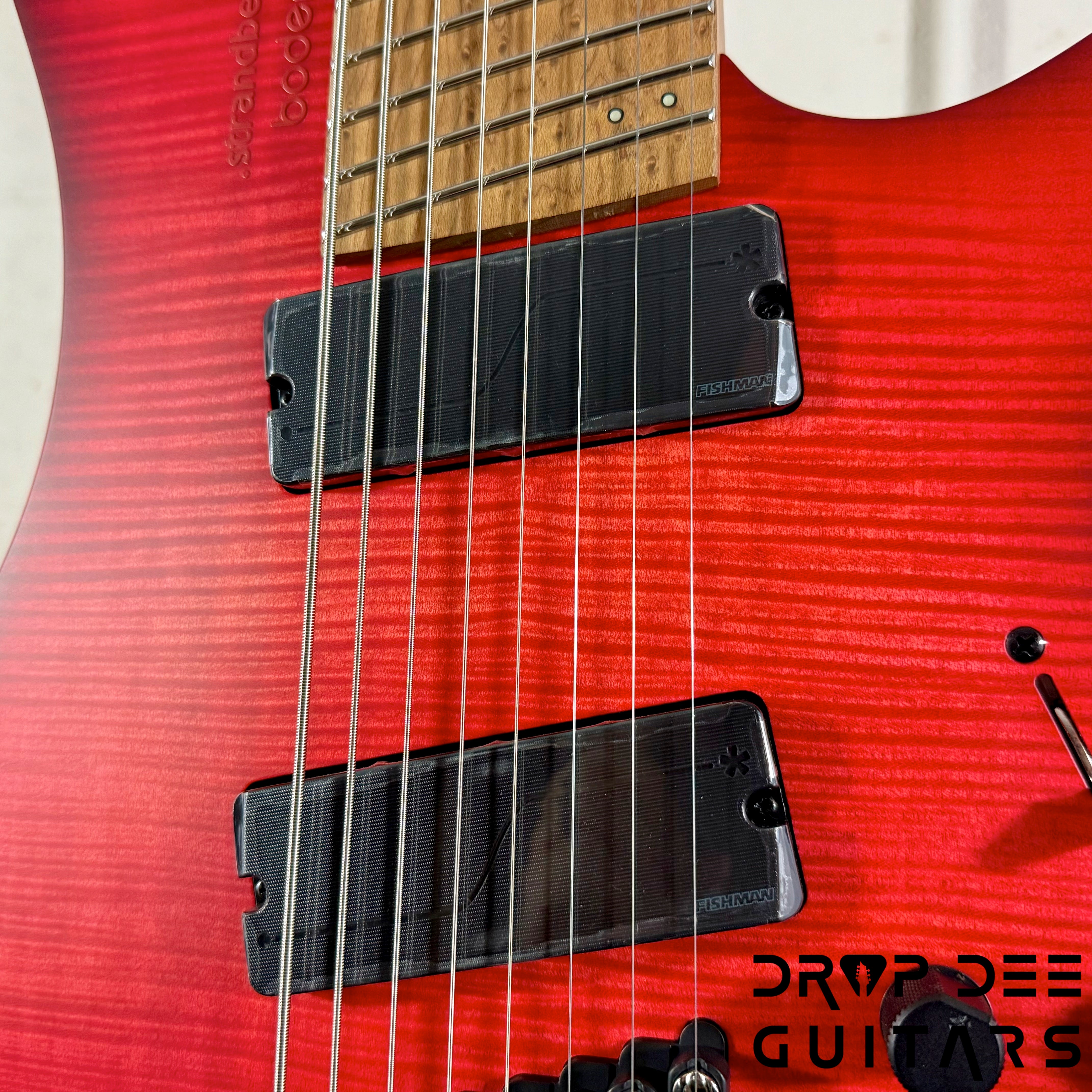 Strandberg Boden Original N2.8 8-String Multiscale Headless Electric Guitar w/ Bag - Sunset Coral Burst Satin