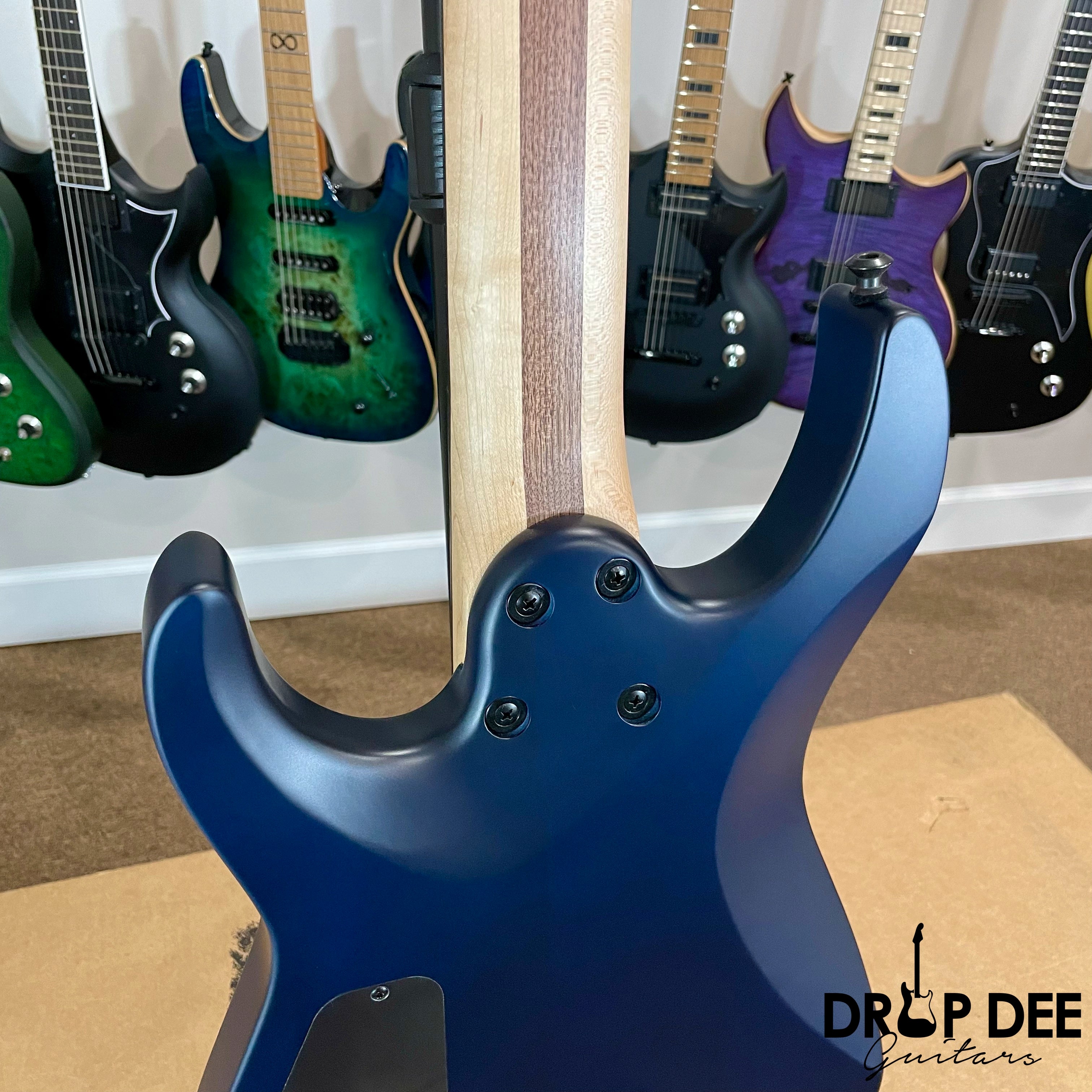 Jackson Pro Plus Series Dinky MDK7P HT Baritone 7-String Electric Guitar w/ Bag - Chlorine Burst