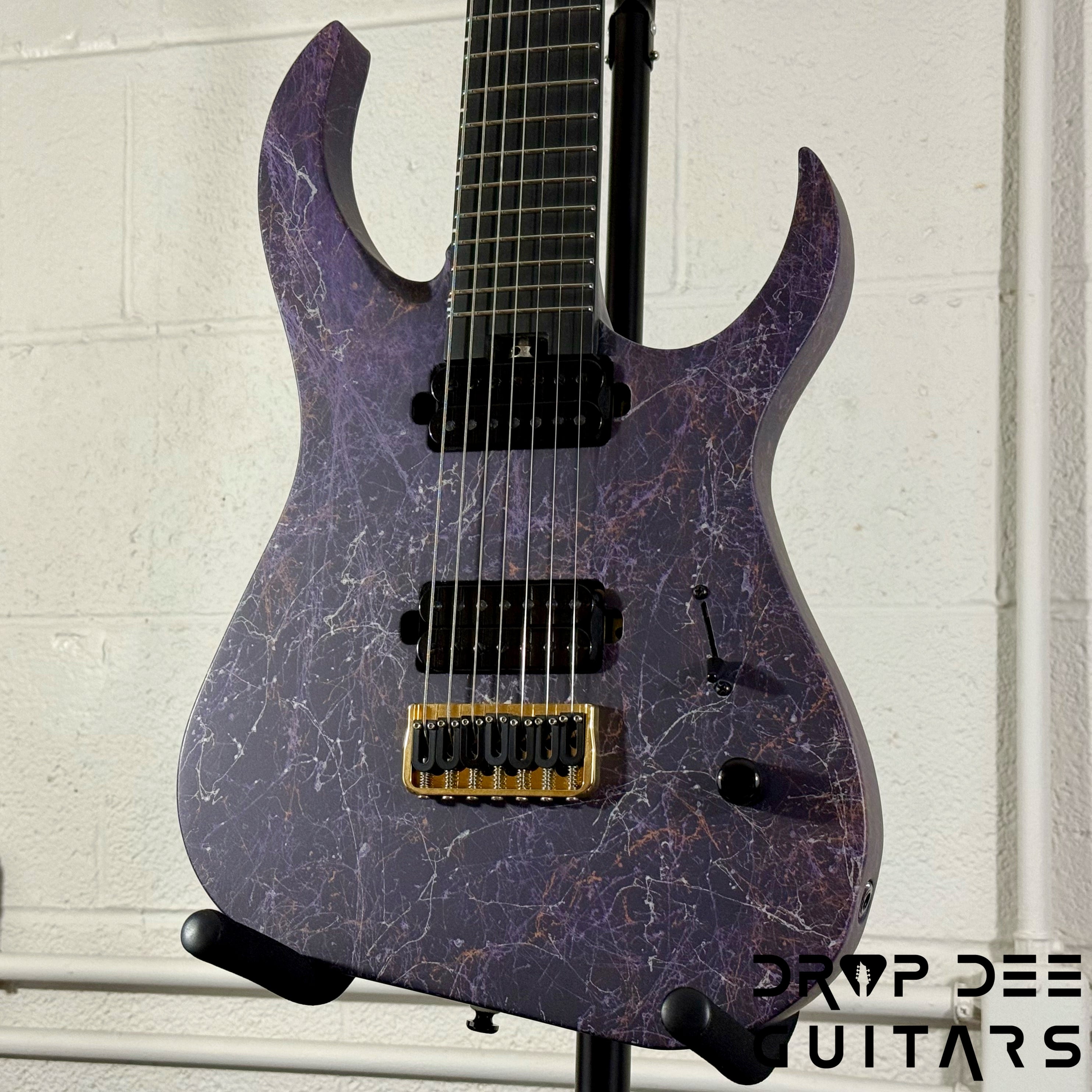Ronciswall Miasma 7 7-String Electric Guitar w/ Bag - Copper Purple/Silver Marble