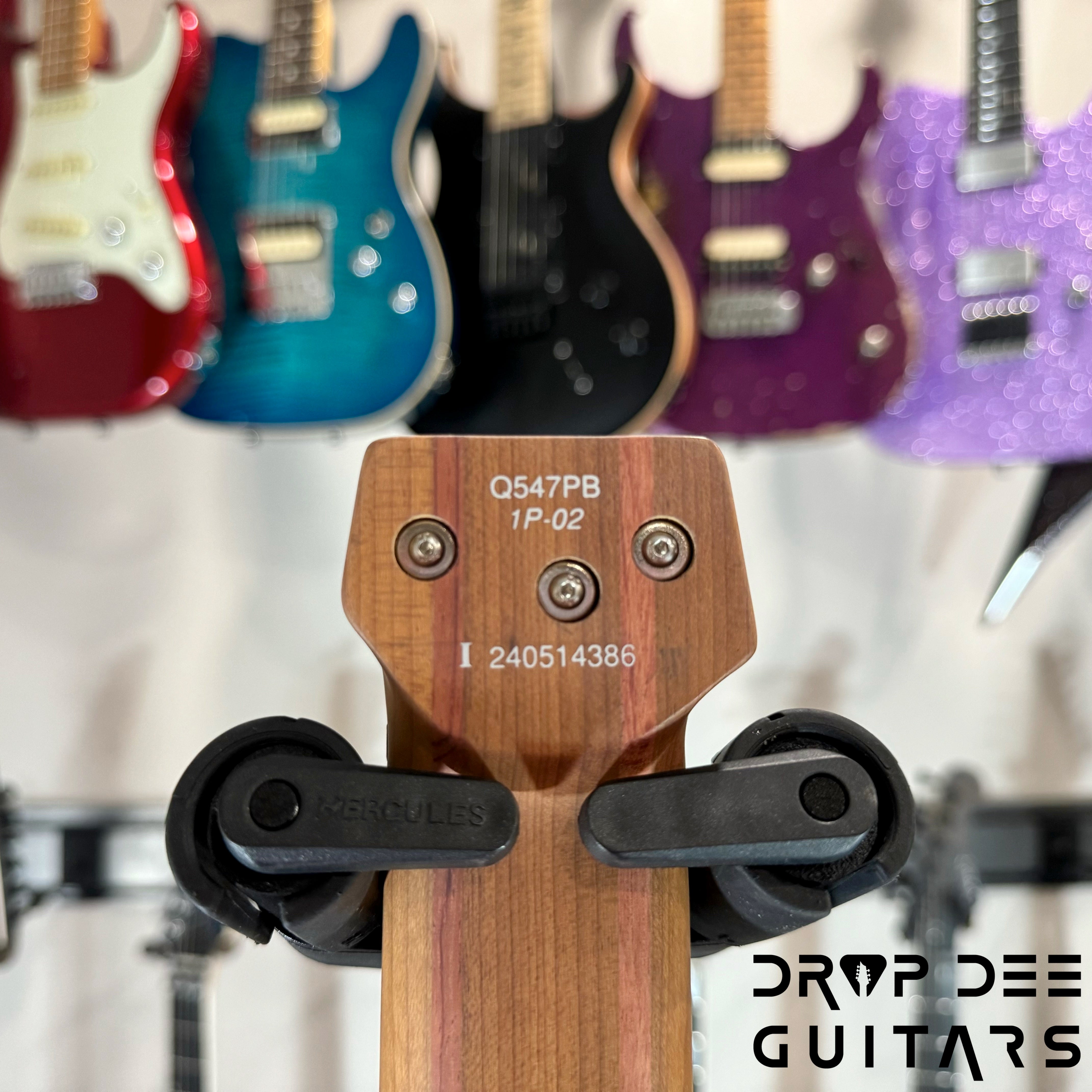 Ibanez Quest Q547PB Headless 7-String Electric Guitar w/ Bag - Cosmic Blue Low Gloss