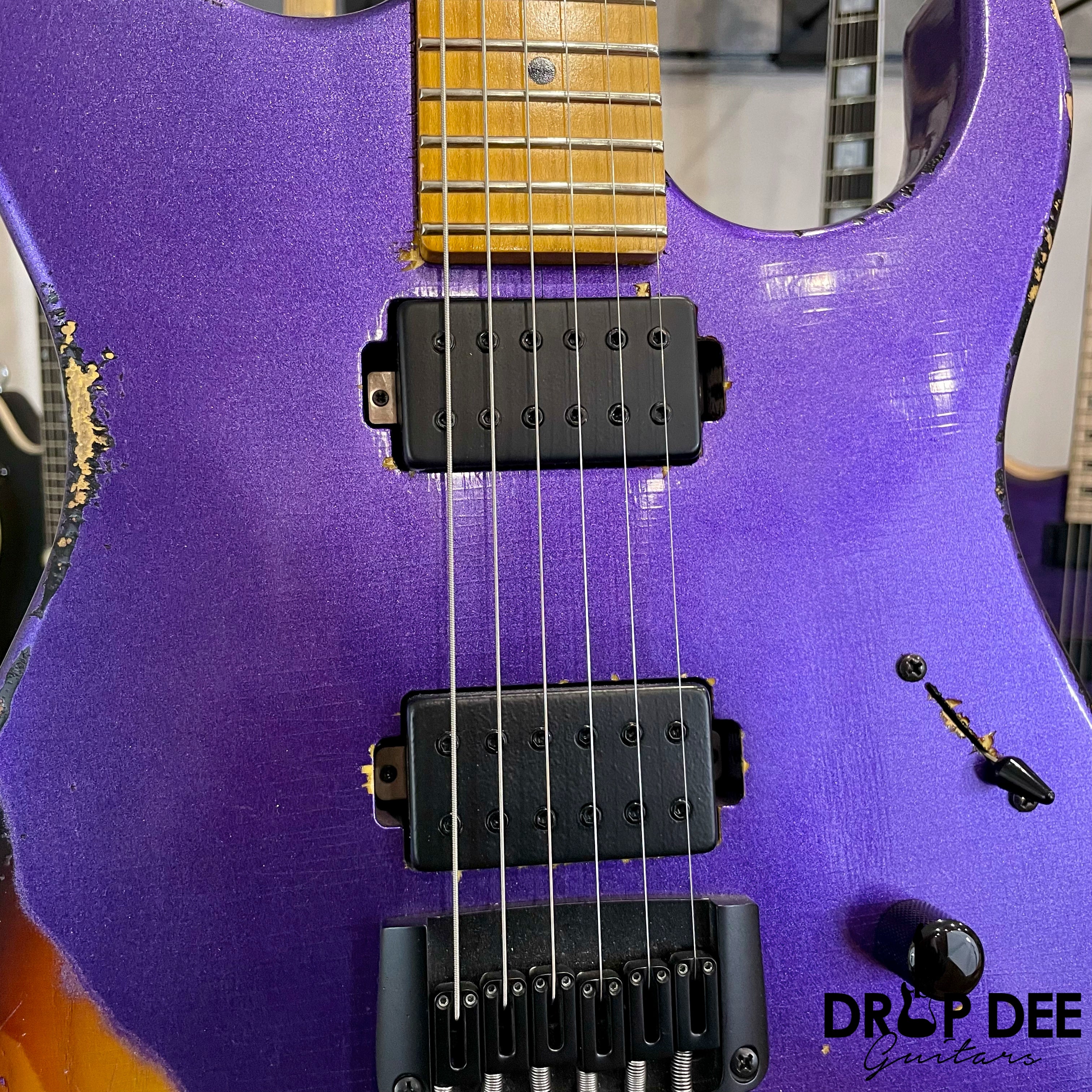 Balaguer Toro USA Heritage Electric Guitar w/ Case - Metallic Purple over Sunburst