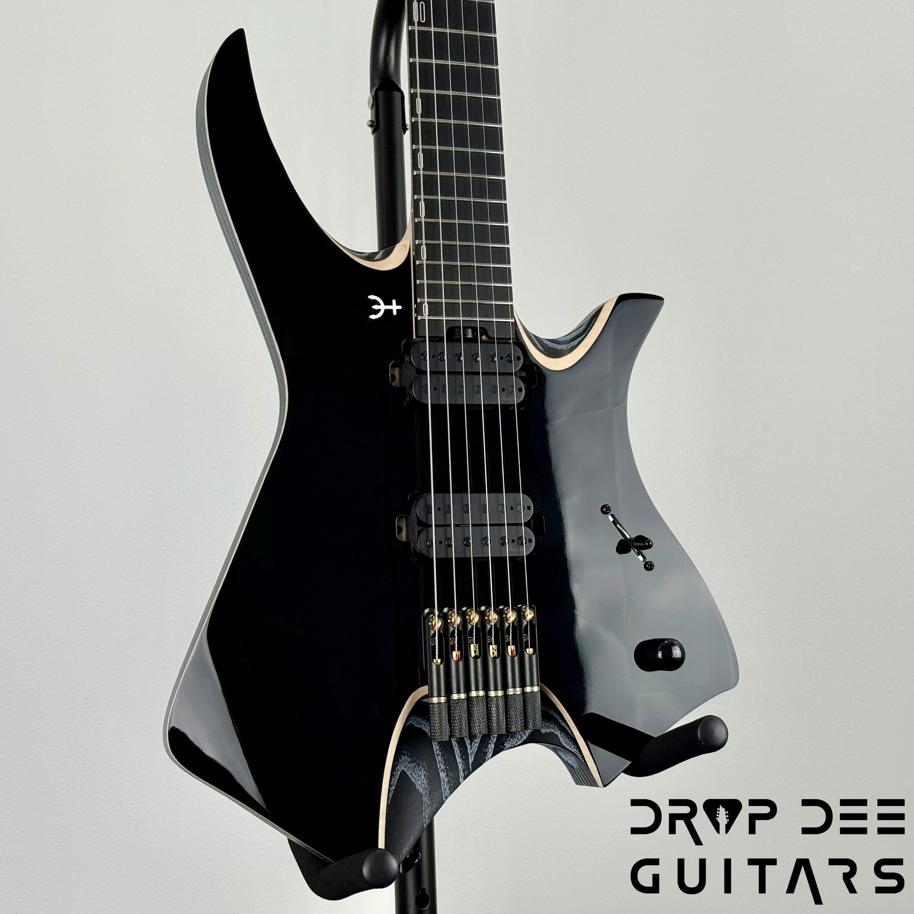 Infinia Neptune Headless Electric Guitar w/ Bag - Solid Lunar Black