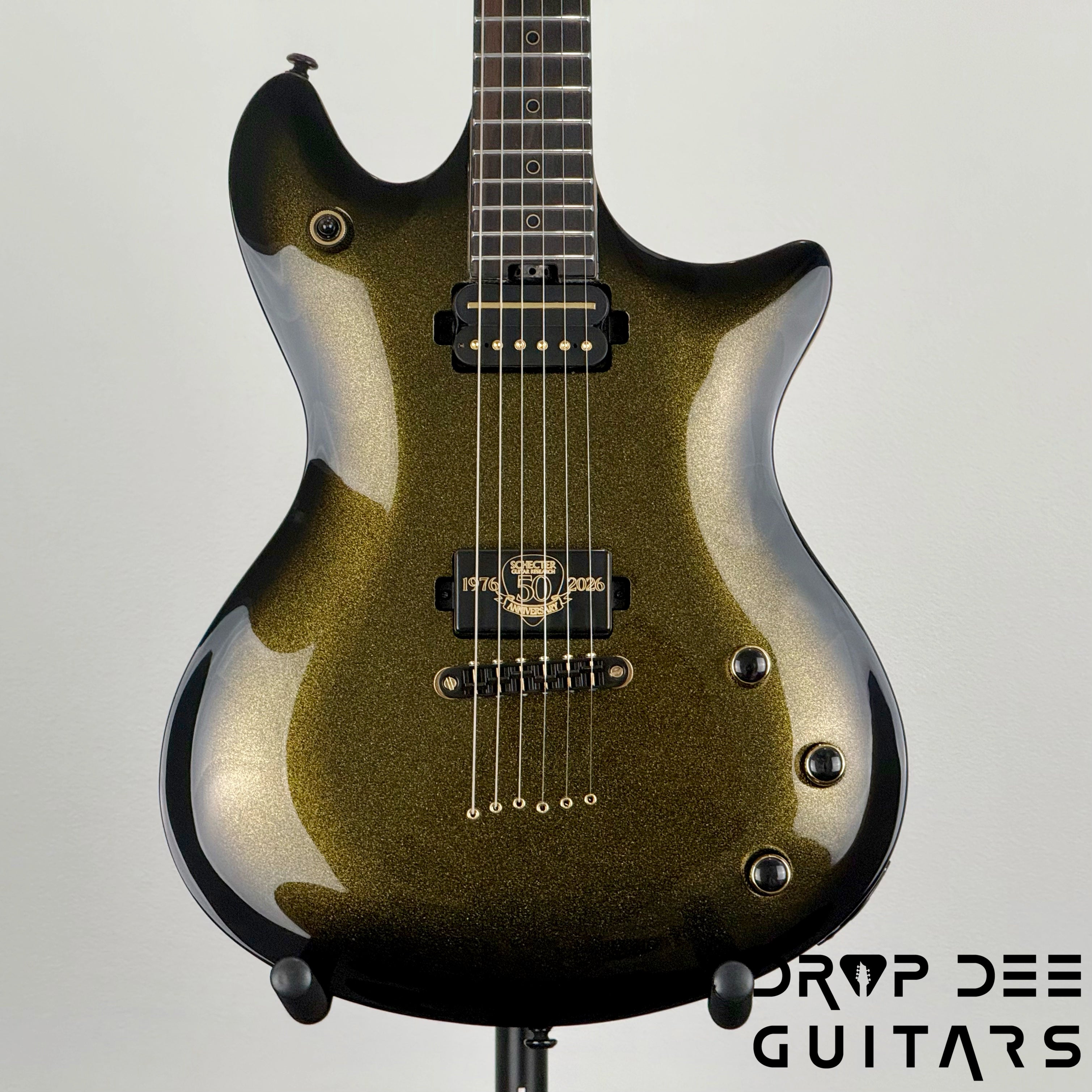Schecter Diamond Series 50th Anniversary Tempest Electric Guitar - 50th Gold Burst