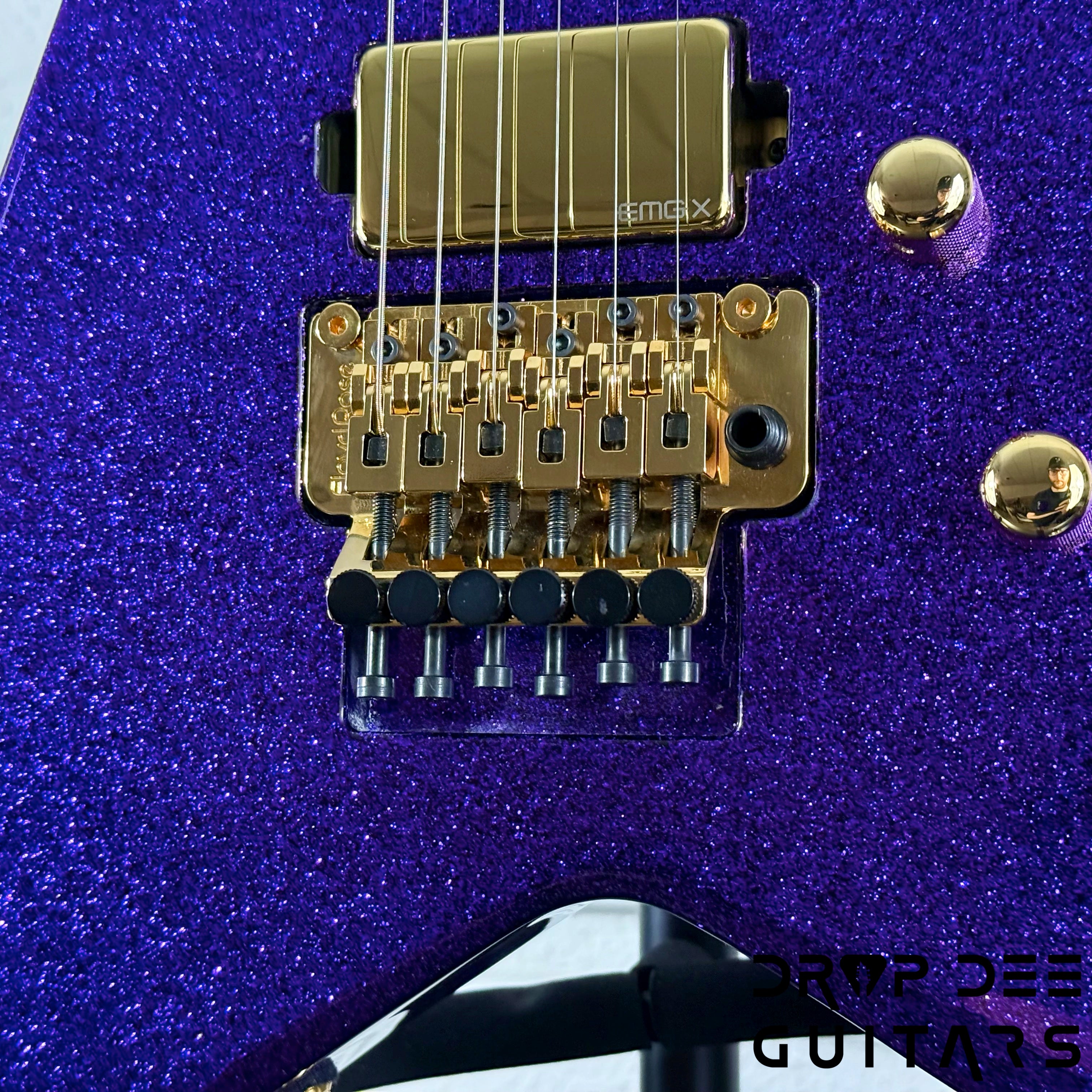 ESP USA V-II FR Electric Guitar w/ Case - Purple Sparkle