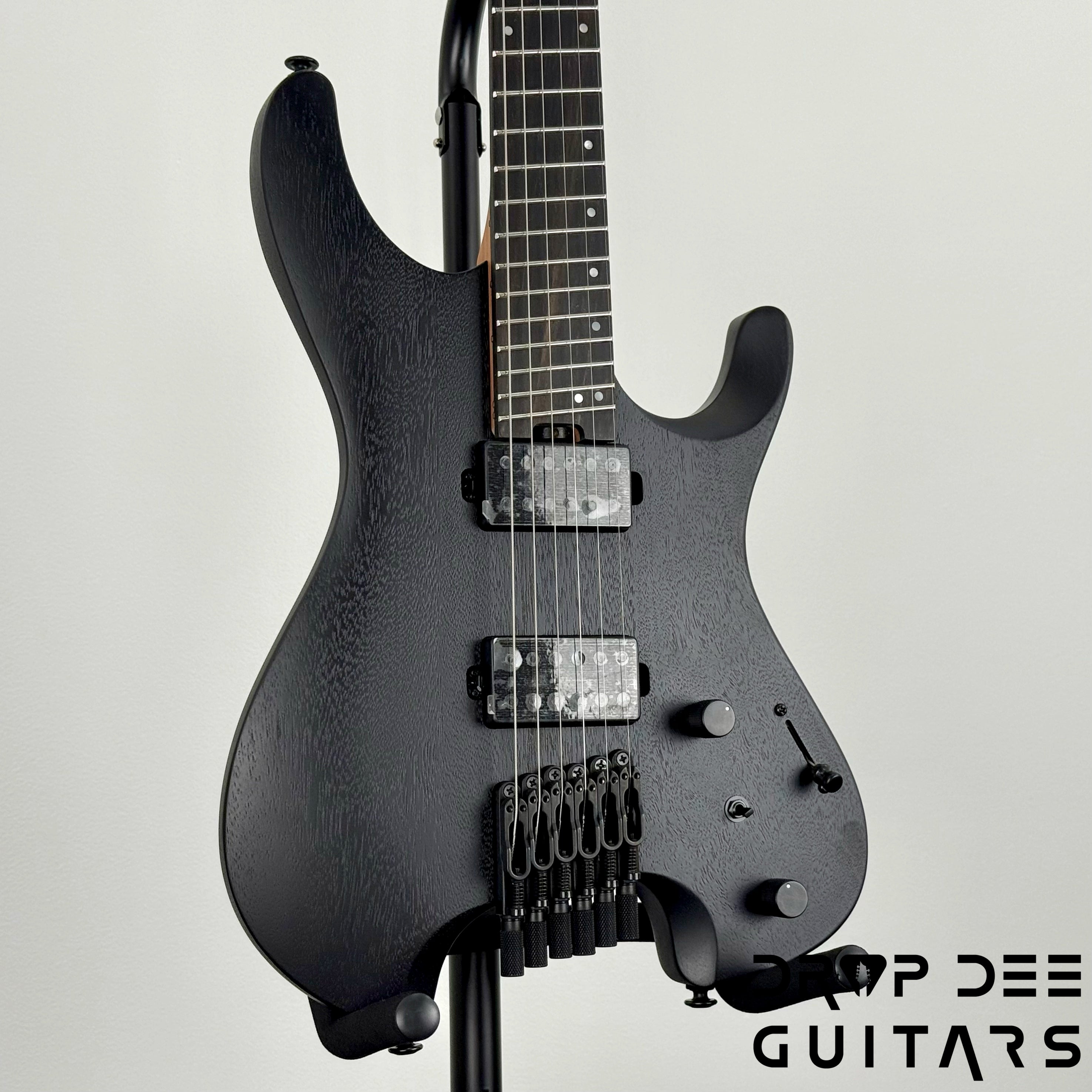 Ibanez Q Series QX52B Multiscale Headless Electric Guitar w/ Bag - Weathered Black