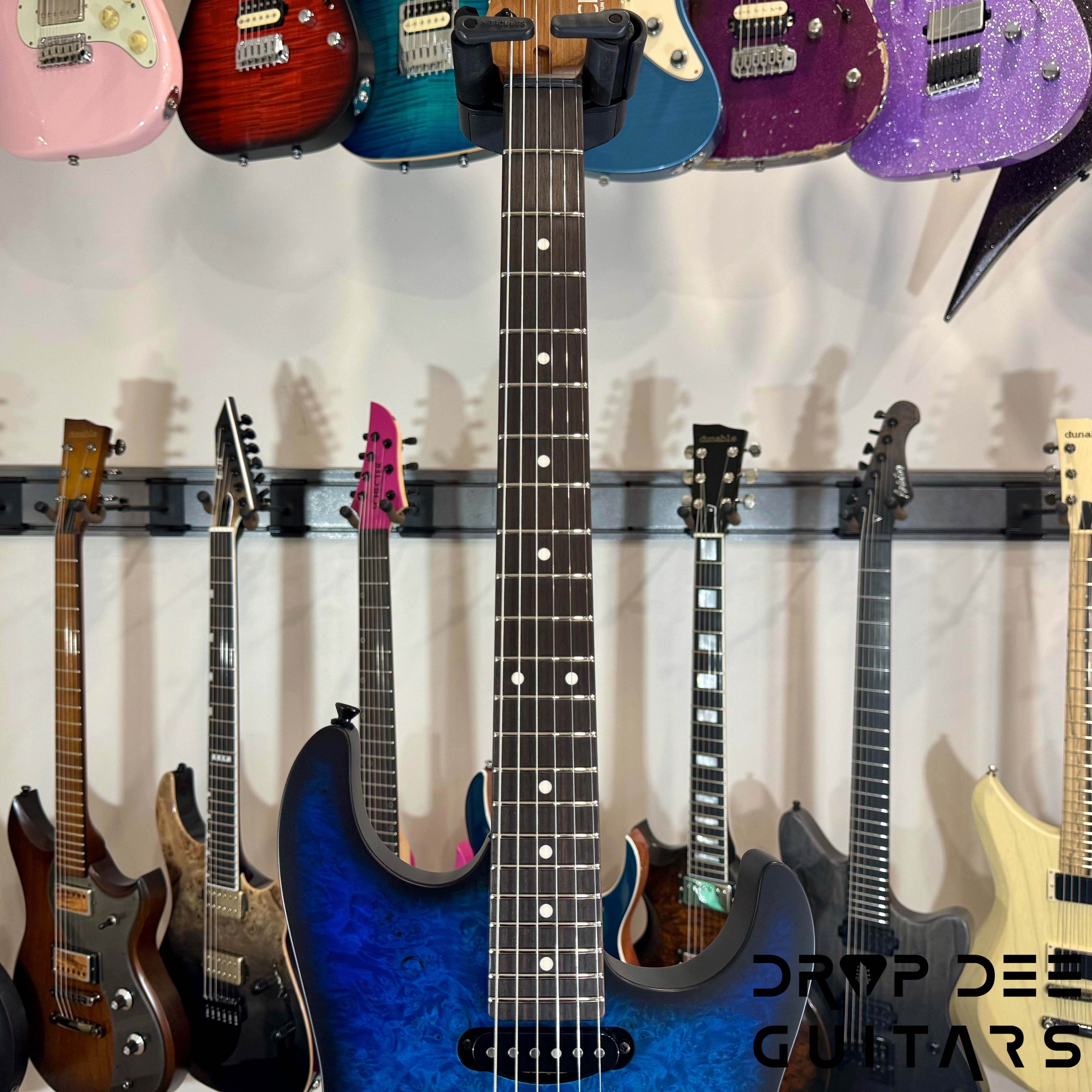 Schecter USA Custom Shop Sunset Custom-II HSS Electric Guitar w/ Case - Ocean Blue Burst Satin