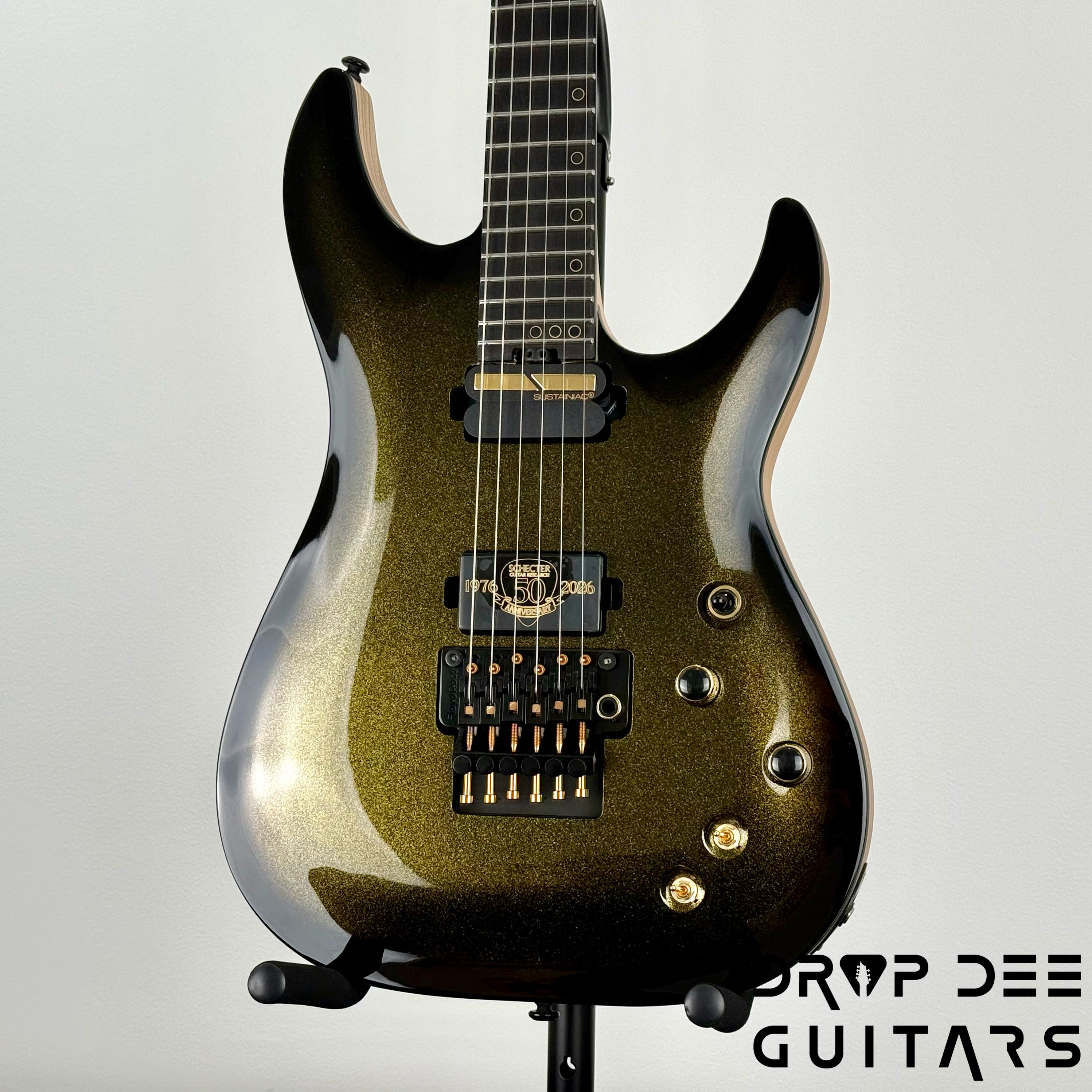 Schecter Diamond Series 50th Anniversary C-1 FR-S Electric Guitar - 50th Gold Burst