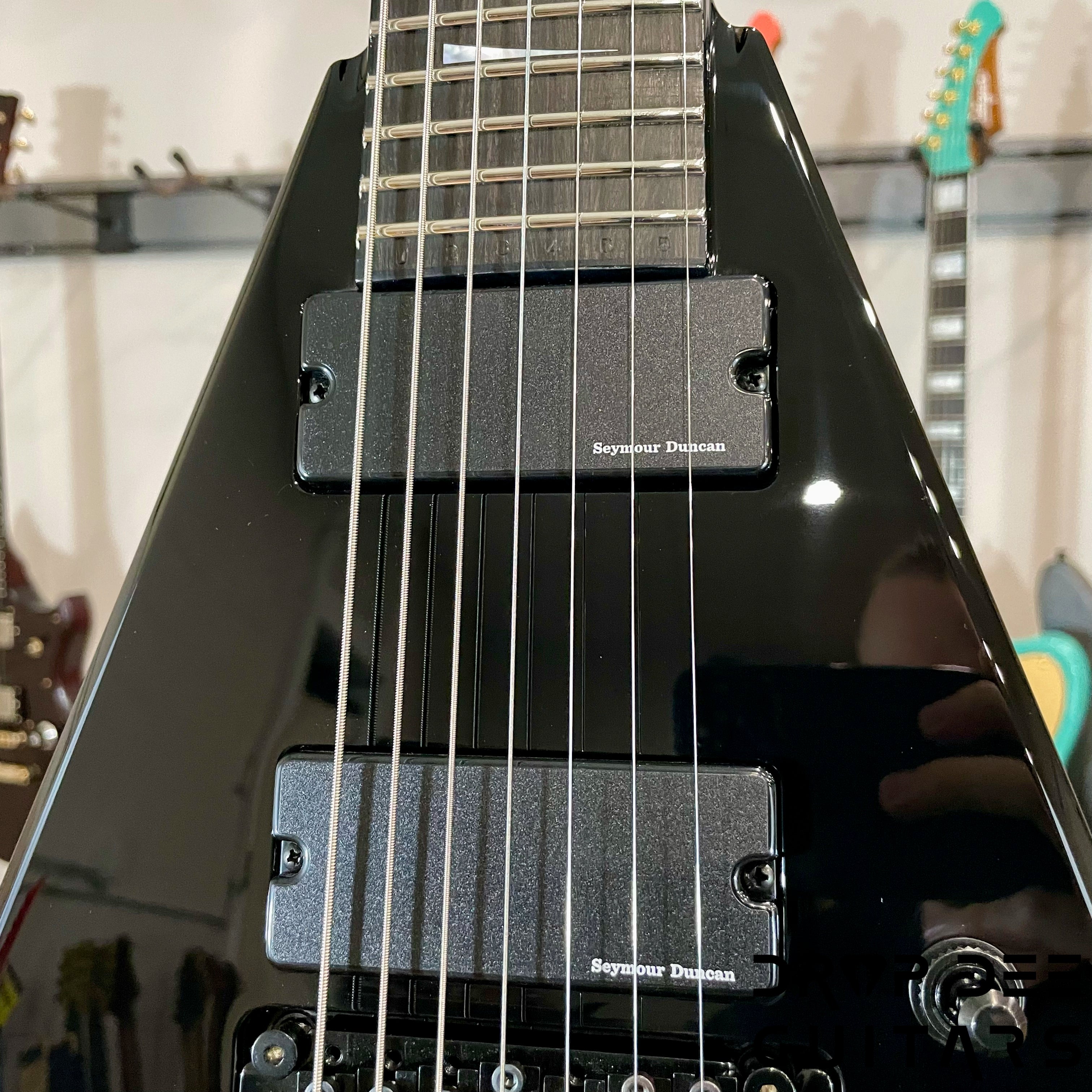 Jackson USA Signature Corey Beaulieu King V KV7 7-String Electric Guitar w/ Case - Gloss Black