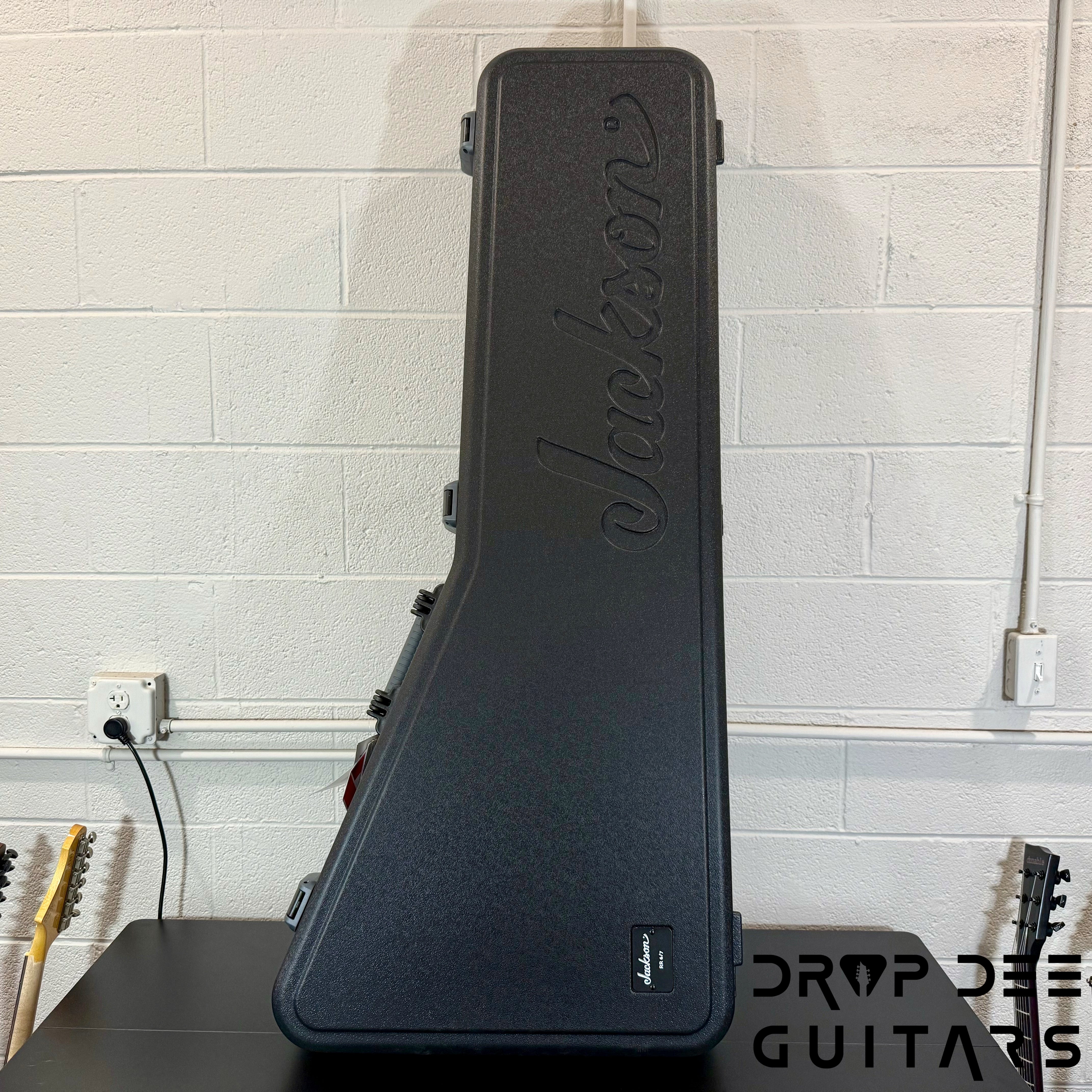 Jackson Custom Shop Randy Rhoads Electric Guitar w/ Case - Black w/ Yellow Pinstripes