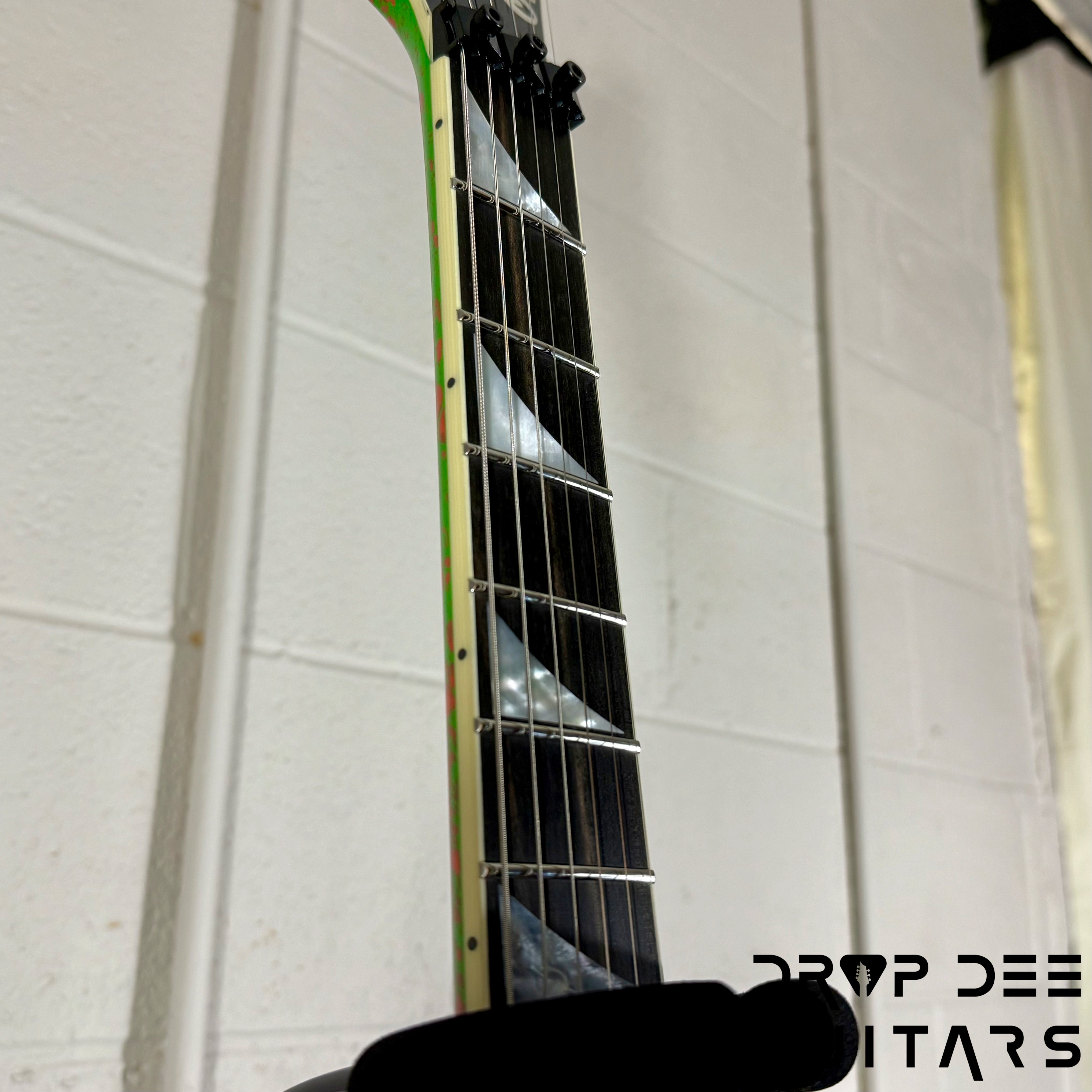 Jackson USA Custom Shop Special Edition Warrior Electric Guitar w/ Case - Slime Time Splatter