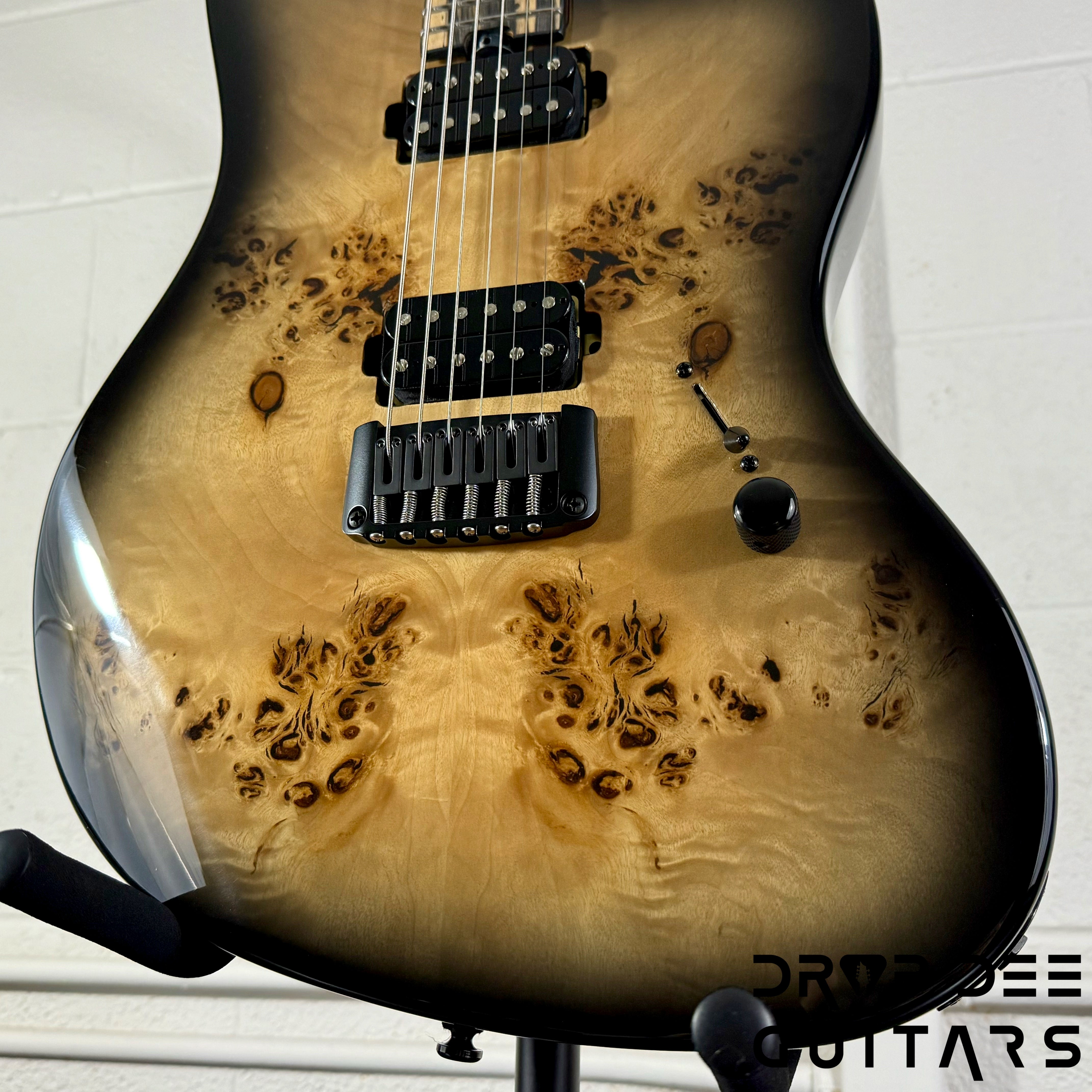 Balaguer DDG Exclusive Select Series Growler Baritone Electric Guitar w/ Bag - See-Thru Two-Tone Black Edge Burst