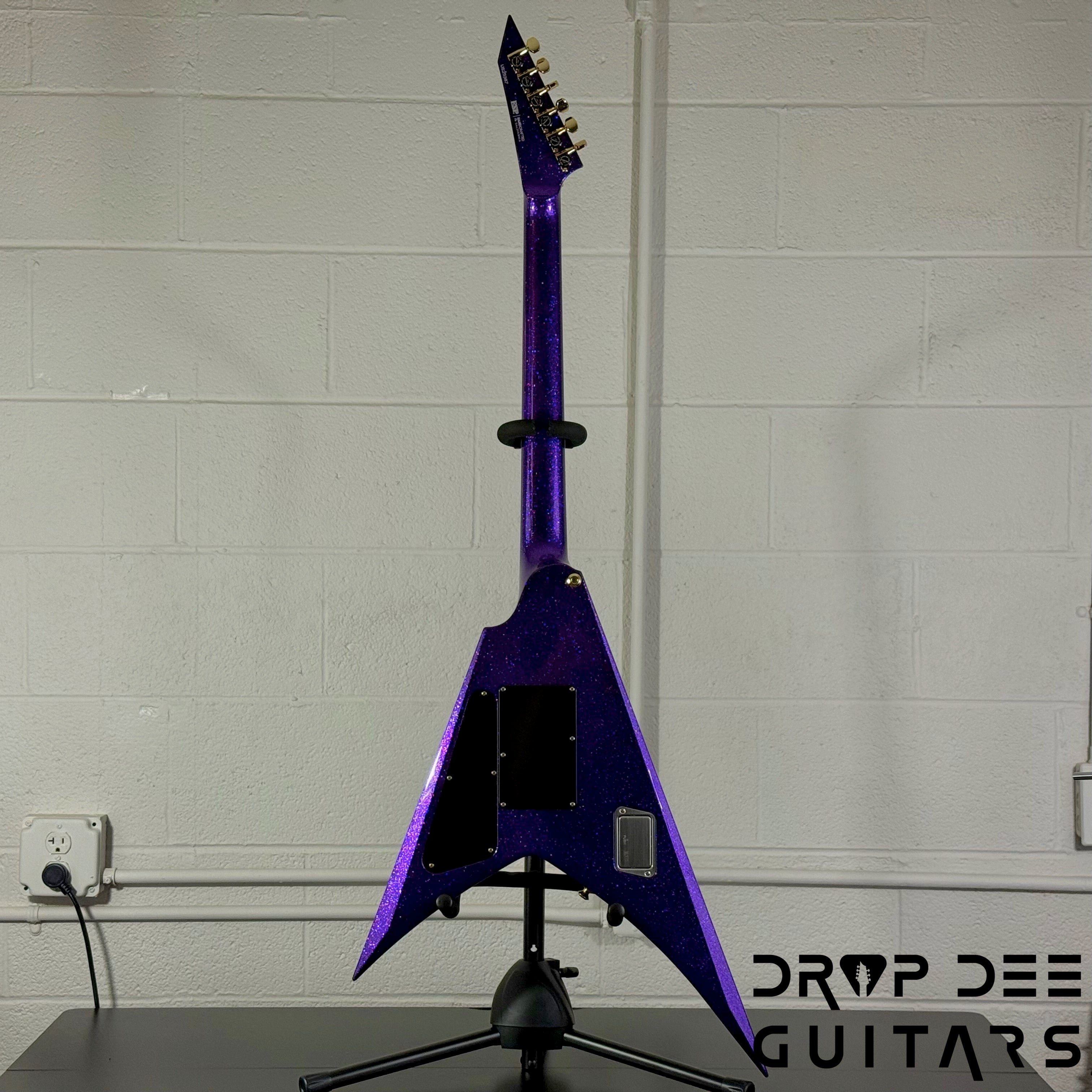 ESP USA V-II FR Electric Guitar w/ Case - Purple Sparkle