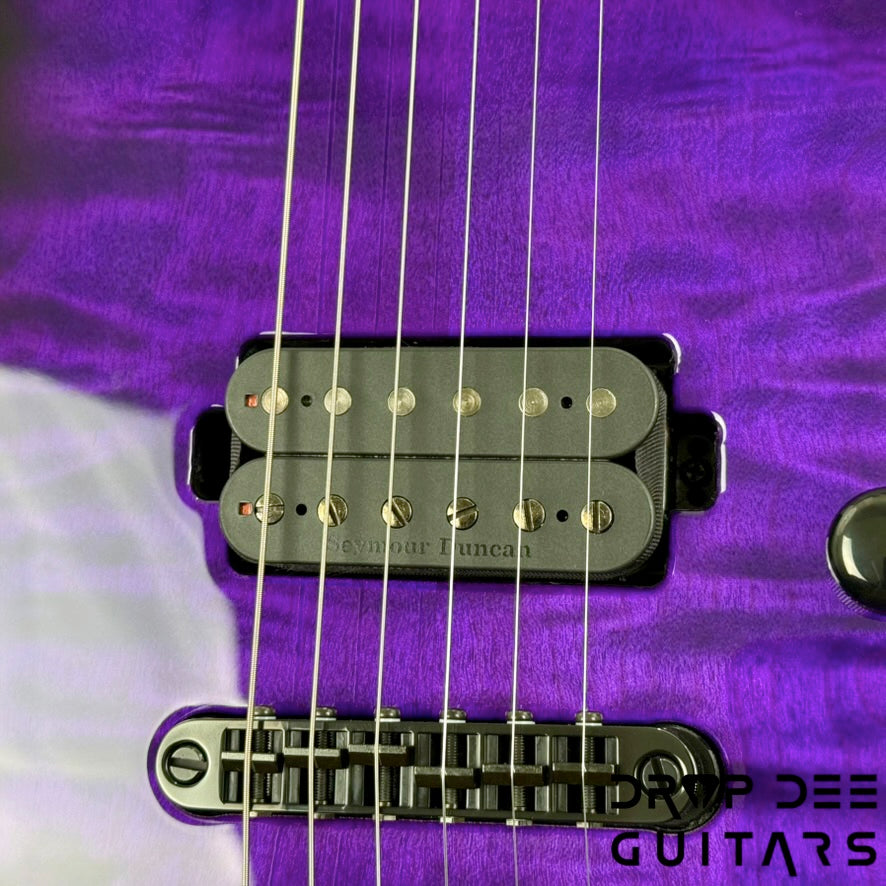 ESP USA M-I NTB NT Electric Guitar w/ Case - Dark Purple Sunburst