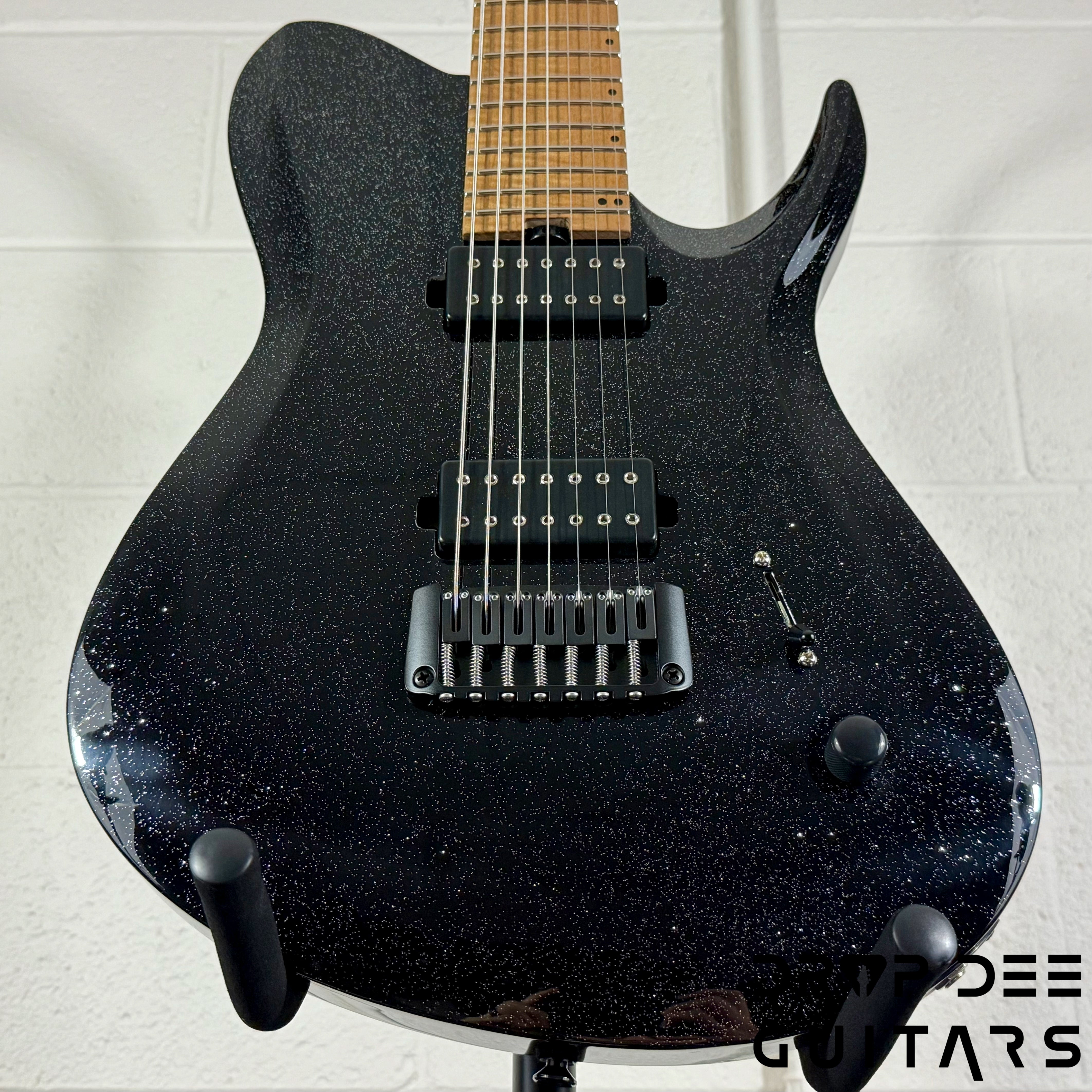 Balaguer USA Series Seraph Modern 7 Baritone 7-String Electric Guitar w/ Case (1024) - Gloss Metallic Black