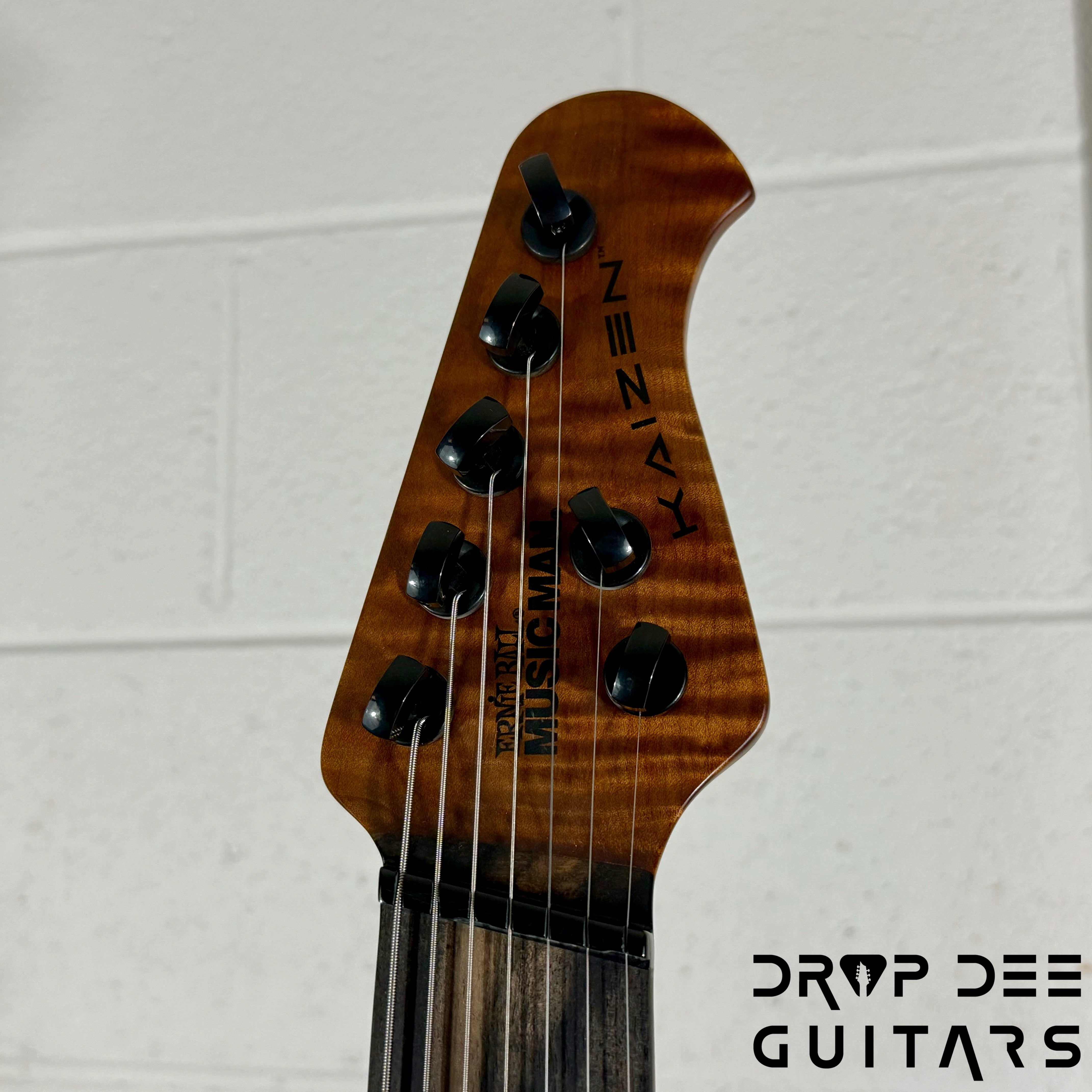 Ernie Ball Music Man Kaizen 7 Multiscale 7-String Electric Guitar w/ Case - Black Limba