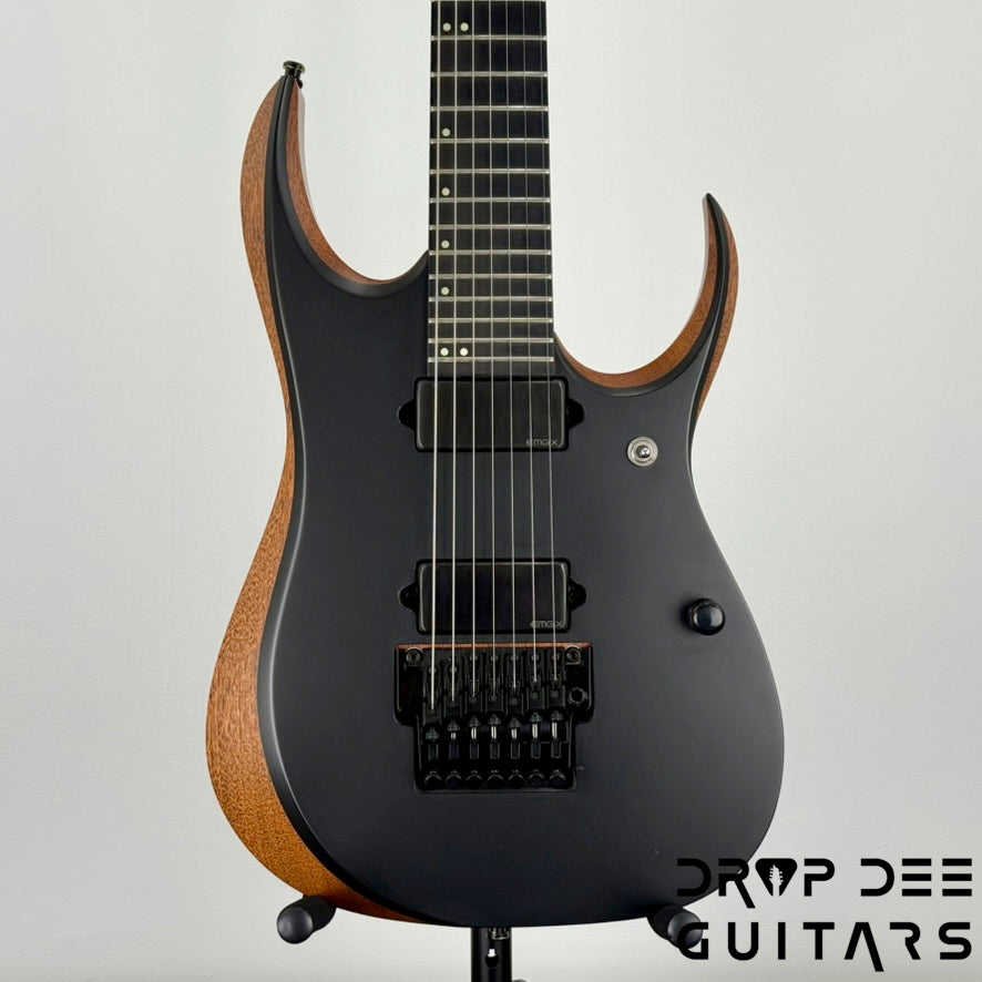 Ibanez Prestige RGDR4327 Baritone 7-String Electric Guitar w/ Case - Natural Flat