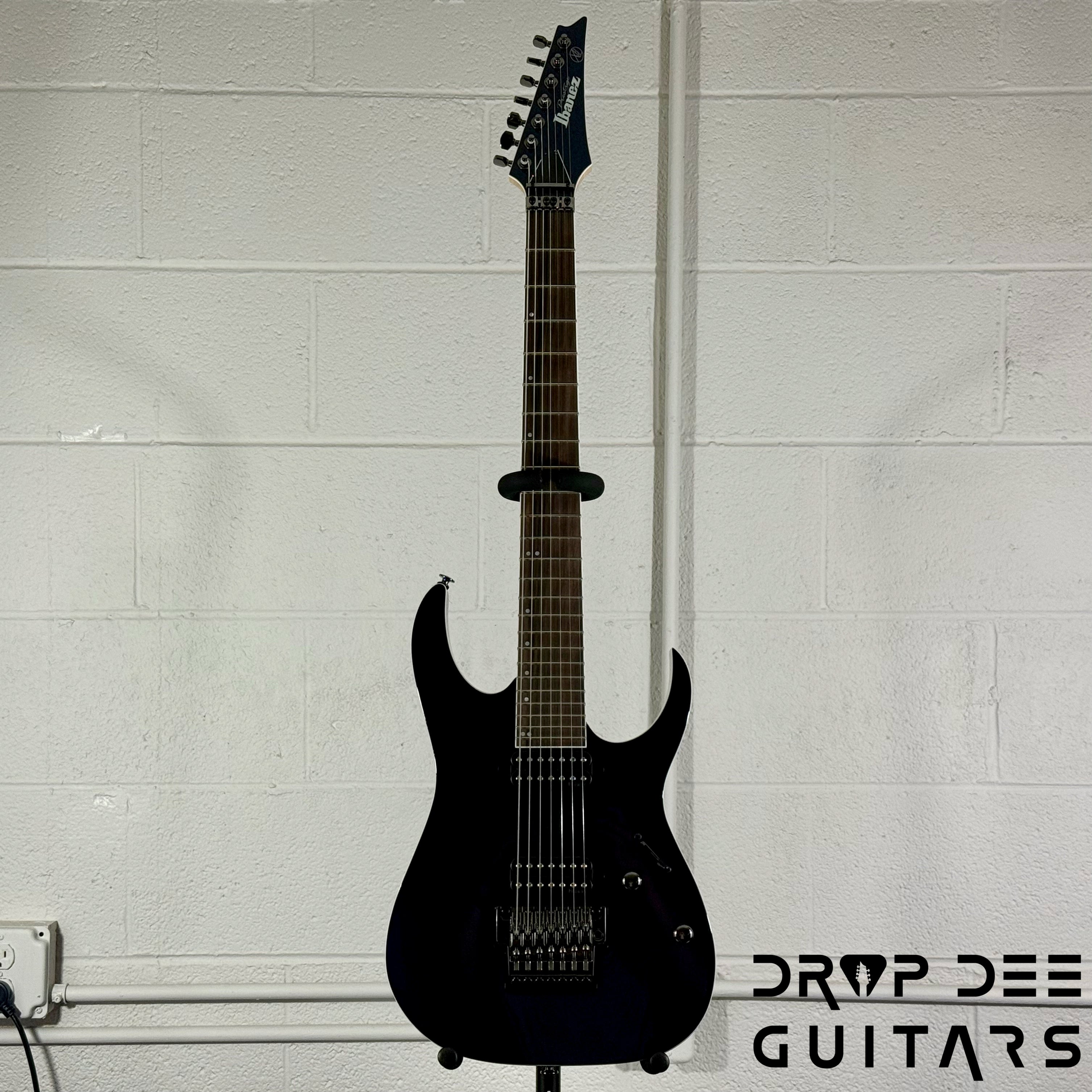 Ibanez Prestige RG2027XL Baritone 7-String Electric Guitar w/ Case - Dark Tide Blue