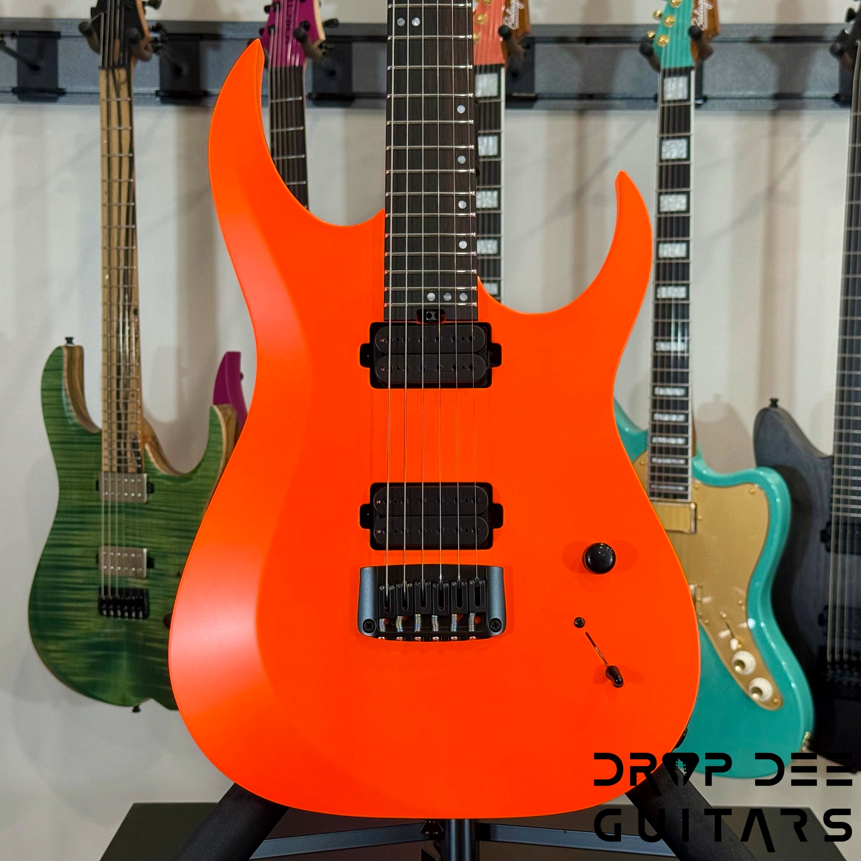 Schecter Custom Shop Sunset Extreme 6 Electric Guitar w/ Case - Neon Orange Satin