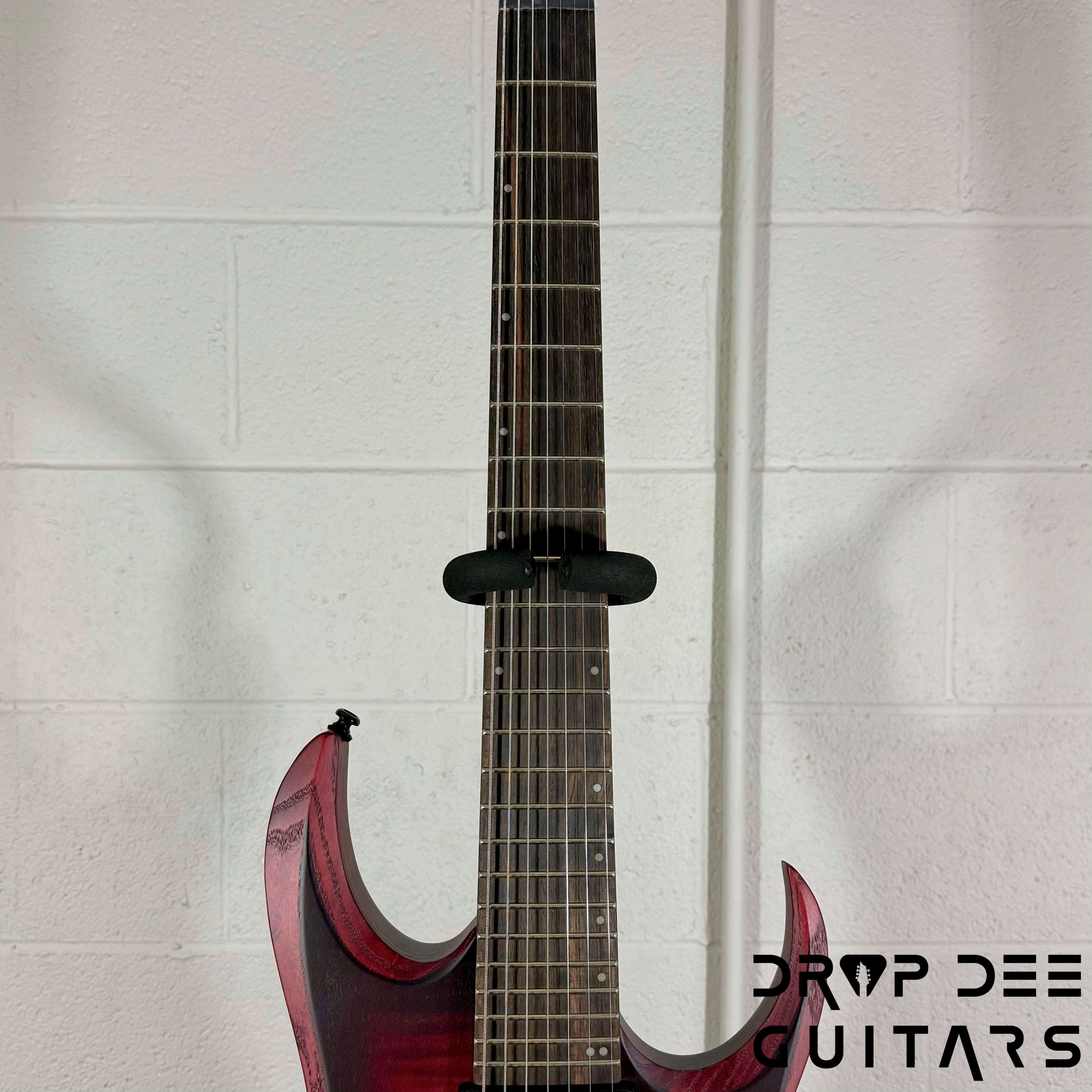 Ibanez Standard RGD721FA Baritone 7-String Electric Guitar - Stained Wine Red Burst Flat