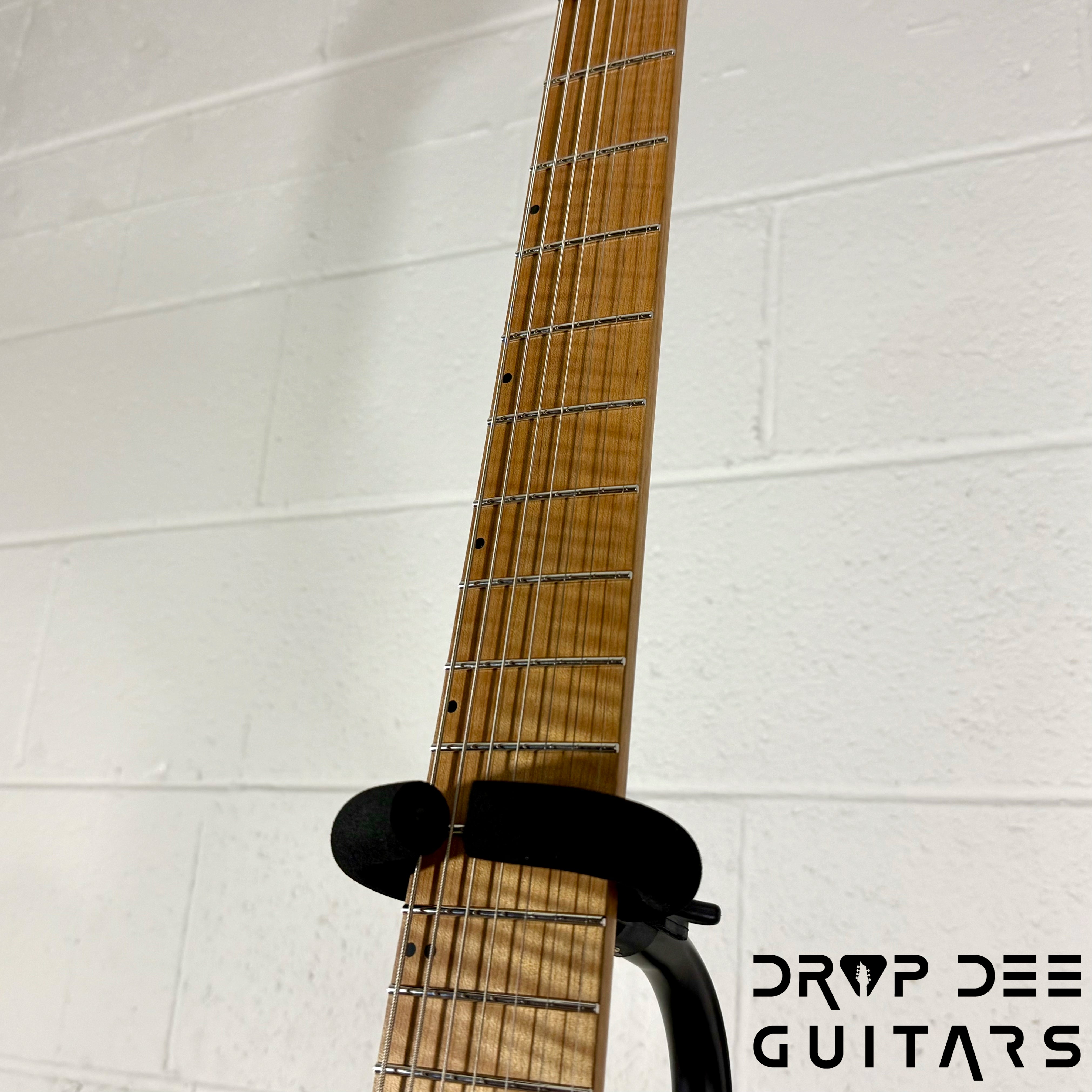 Balaguer USA Series Seraph Modern 7 Baritone 7-String Electric Guitar w/ Case (824) - Gloss Metallic Rose Gold