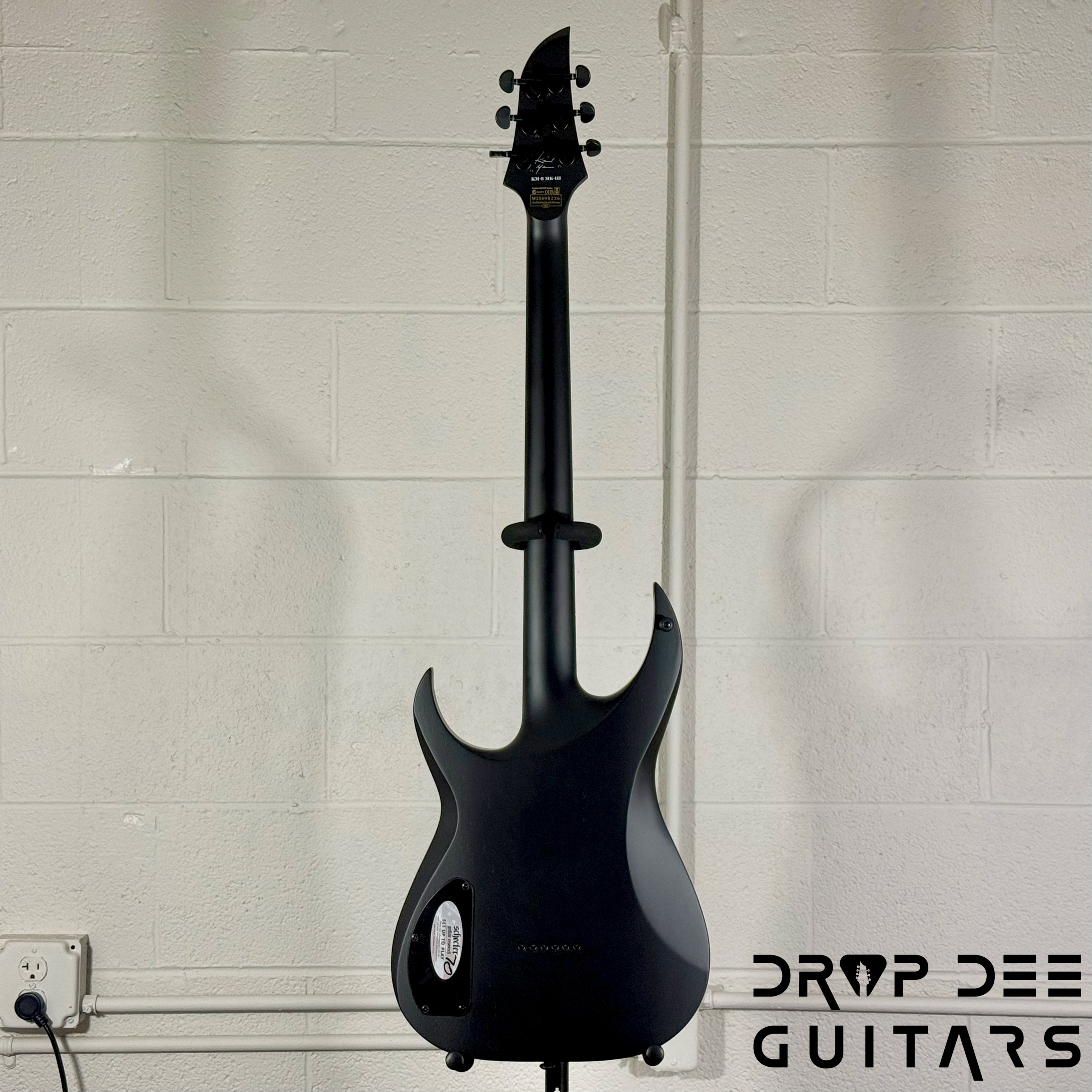 Schecter Diamond Series Keith Merrow KM-6 MK-III EX Baritone Electric Guitar - Satin Black Open Pore