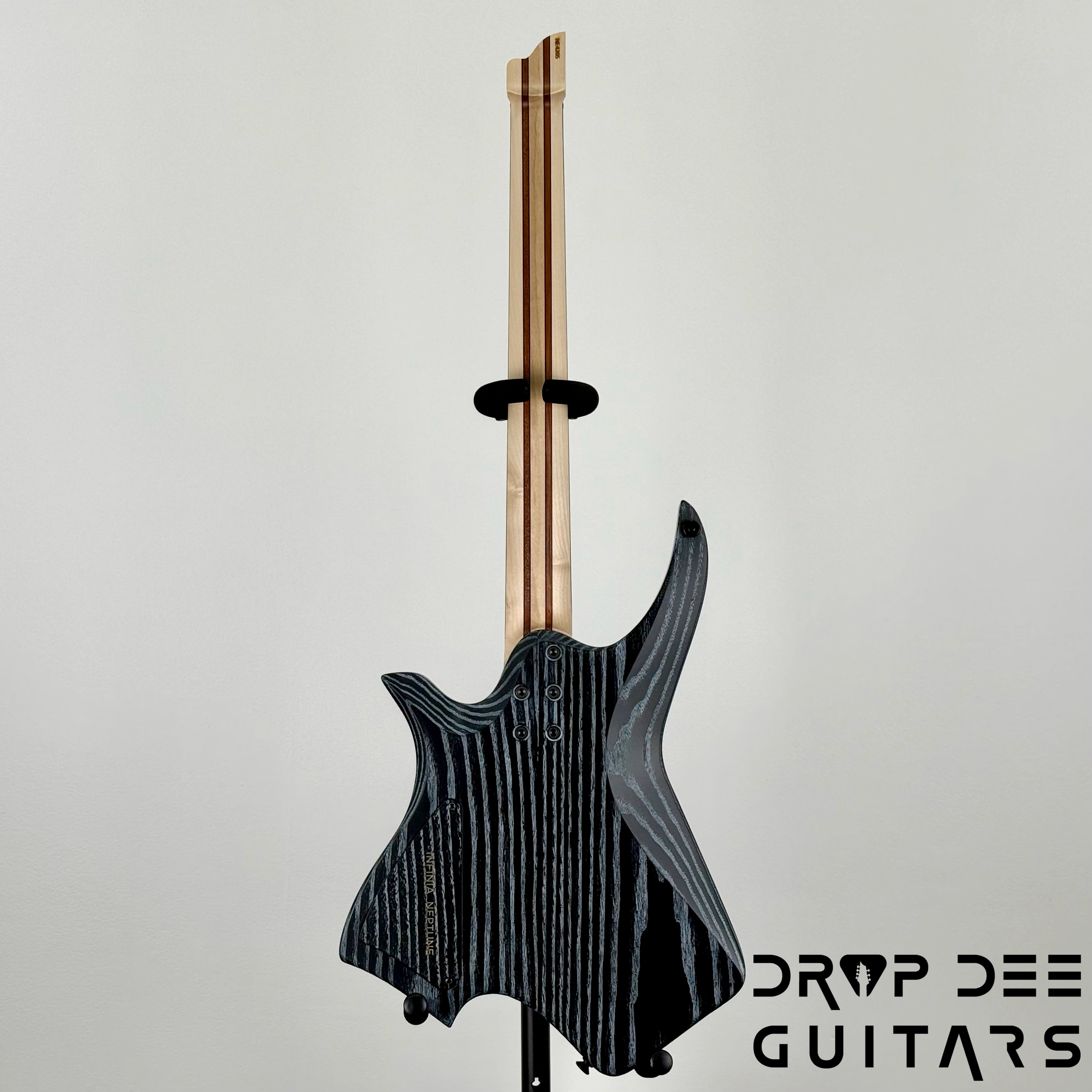 Infinia Neptune Headless Electric Guitar w/ Bag - Solid Lunar Black