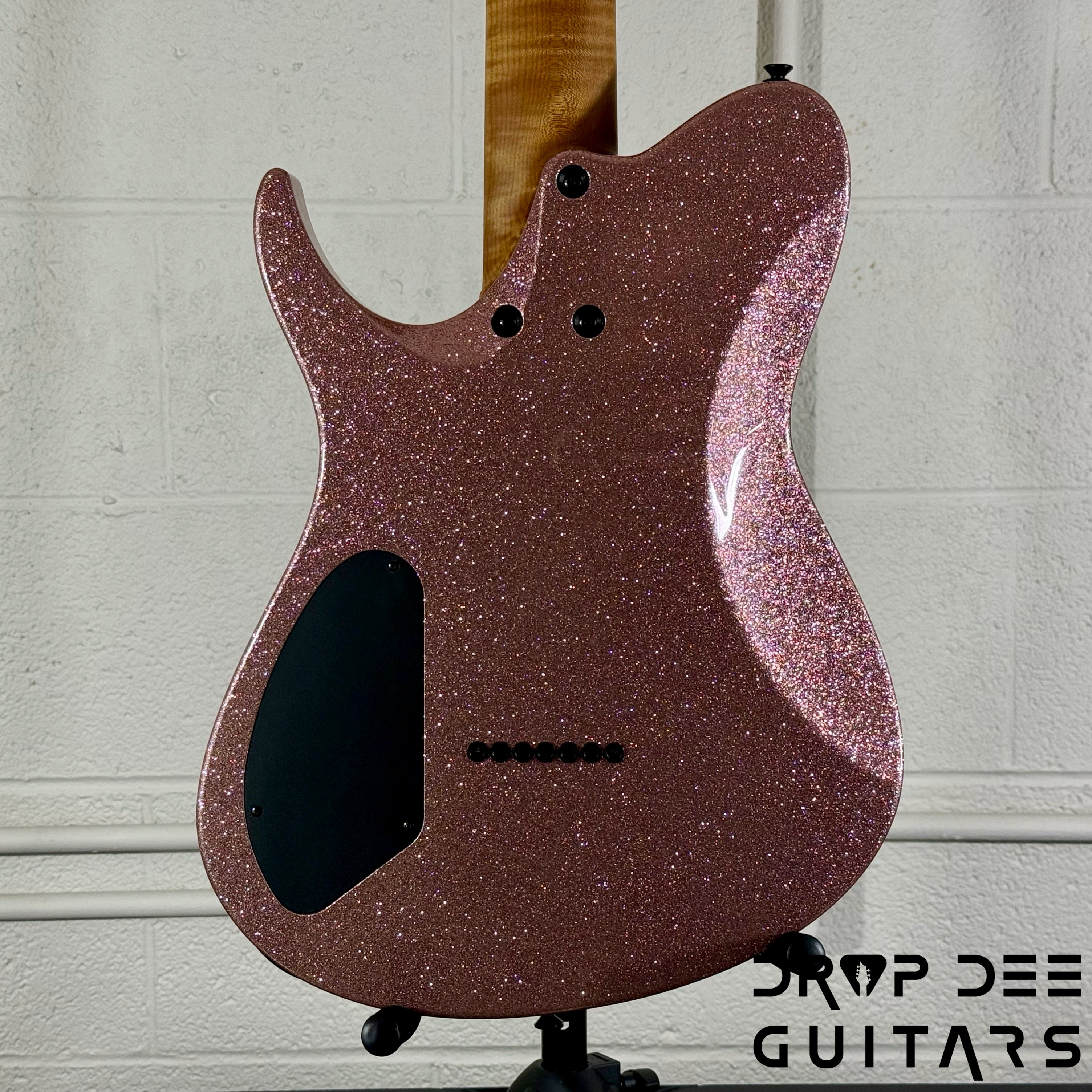 Balaguer USA Series Seraph Modern 7 Baritone 7-String Electric Guitar w/ Case (824) - Gloss Metallic Rose Gold