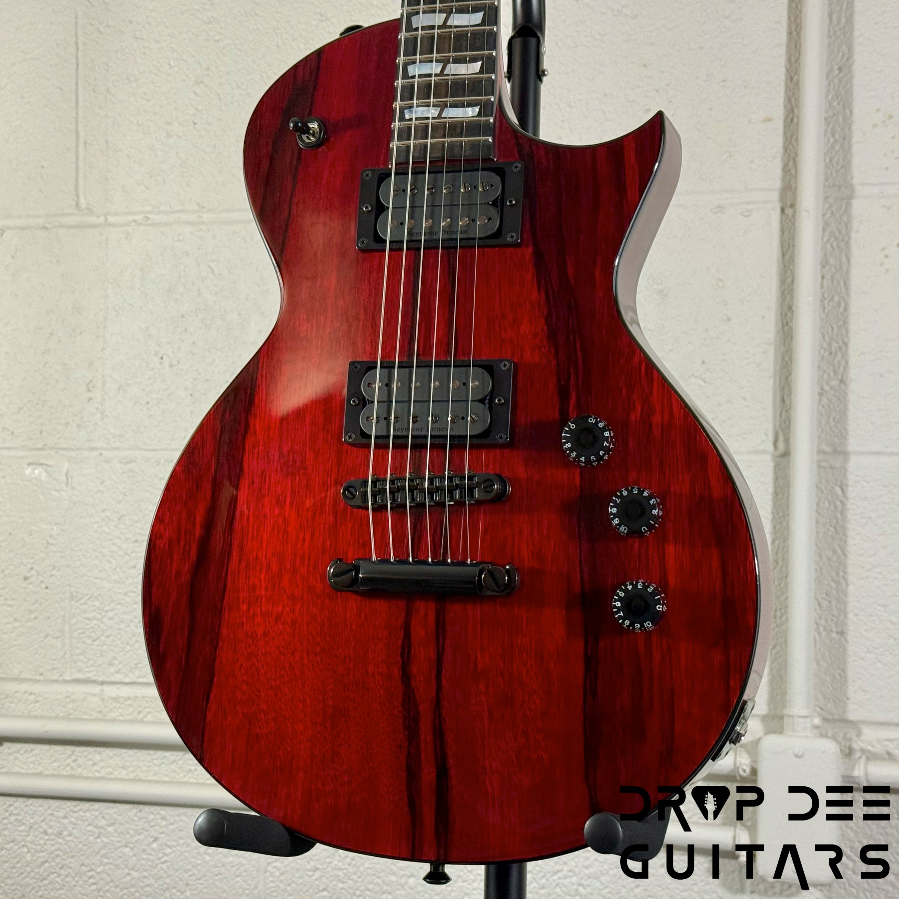 ESP USA Limited Edition Eclipse Black Limba Electric Guitar w/ Case - Black Cherry