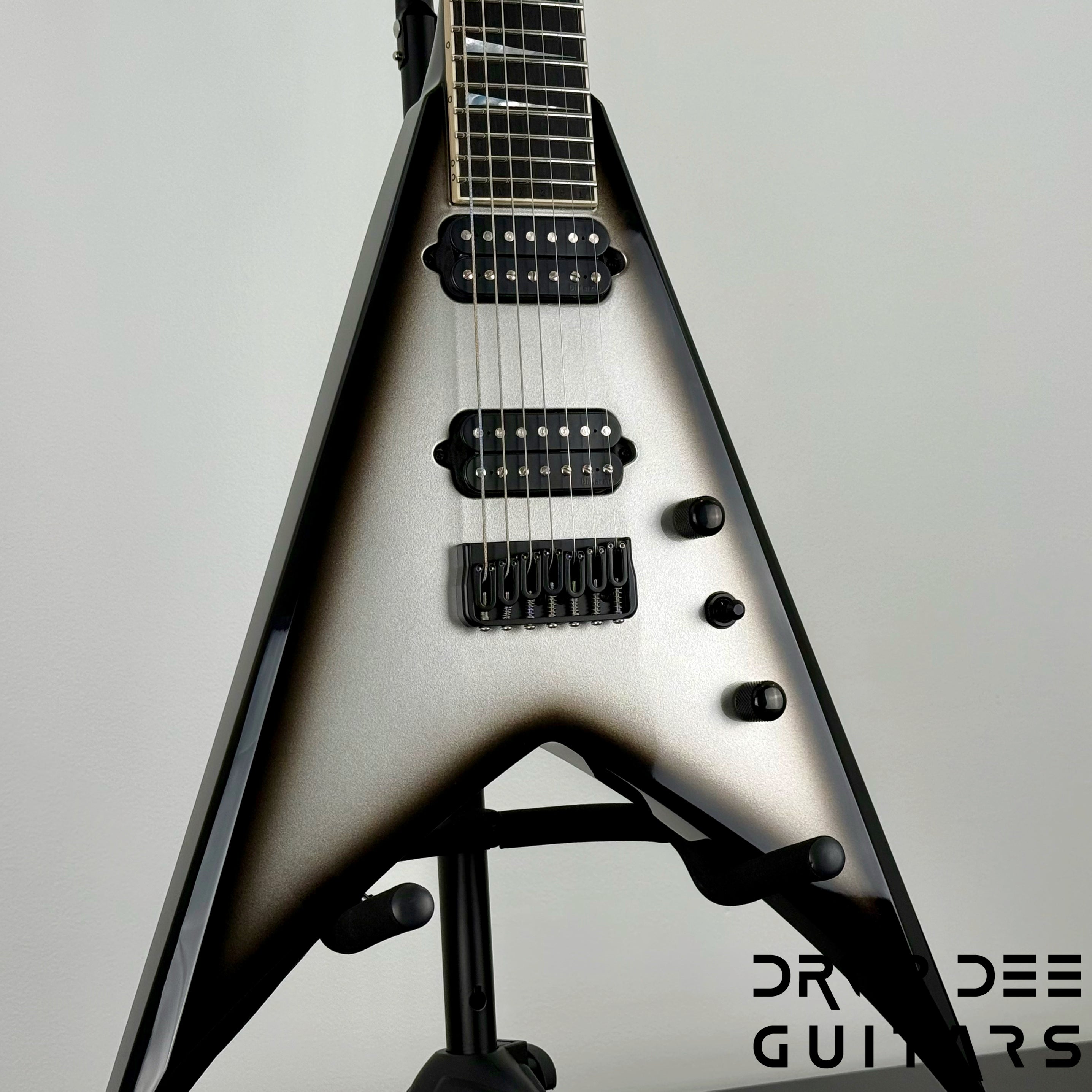 Jackson USA Custom Shop Special Edition King V 7 7-String Electric Guitar w/ Case - Silverburst