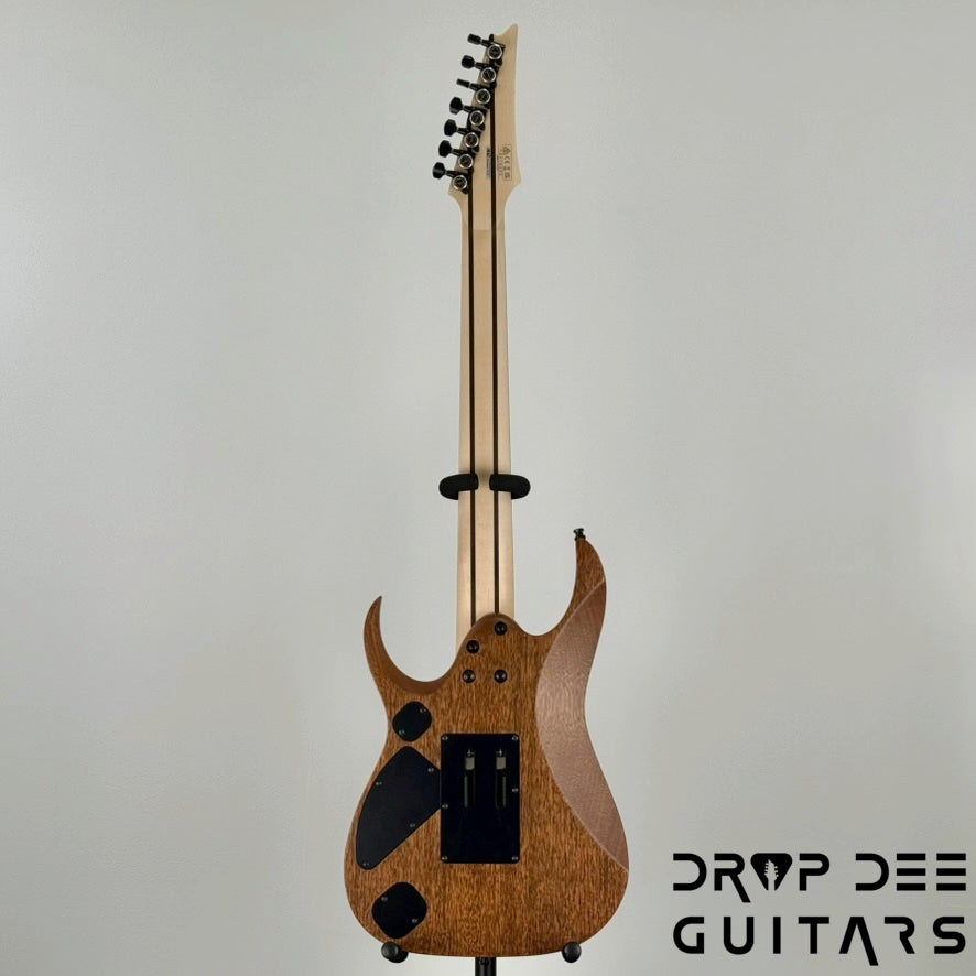 Ibanez Prestige RGDR4327 Baritone 7-String Electric Guitar w/ Case - Natural Flat