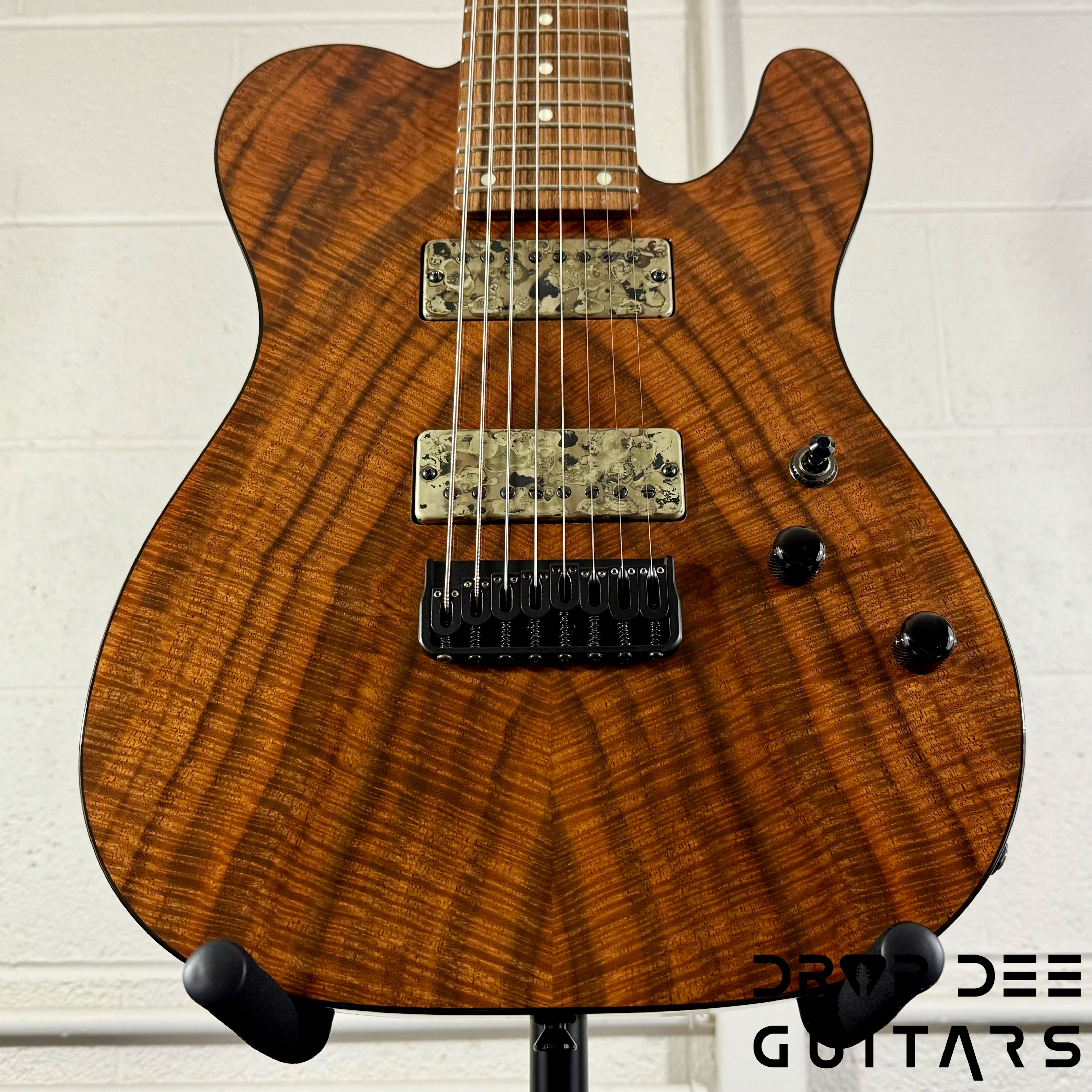 Schecter Custom Shop Masterworks PT CET-8 Baritone 8-String Electric Guitar w/ Case - Koa Natural