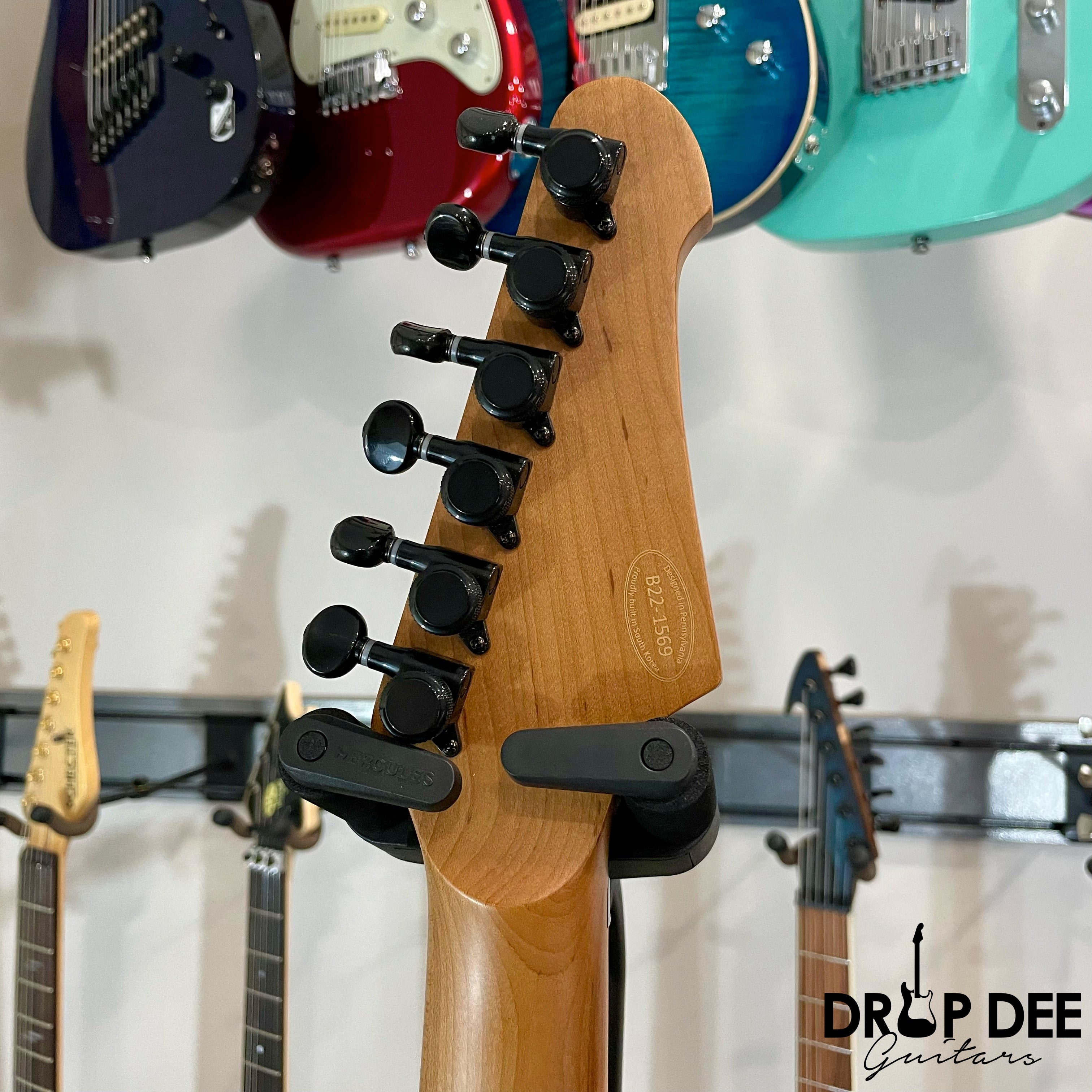 Balaguer Select Series Diablo Retro 27 FR Electric Guitar w/ Bag - Gloss Solid Cerulean Blue