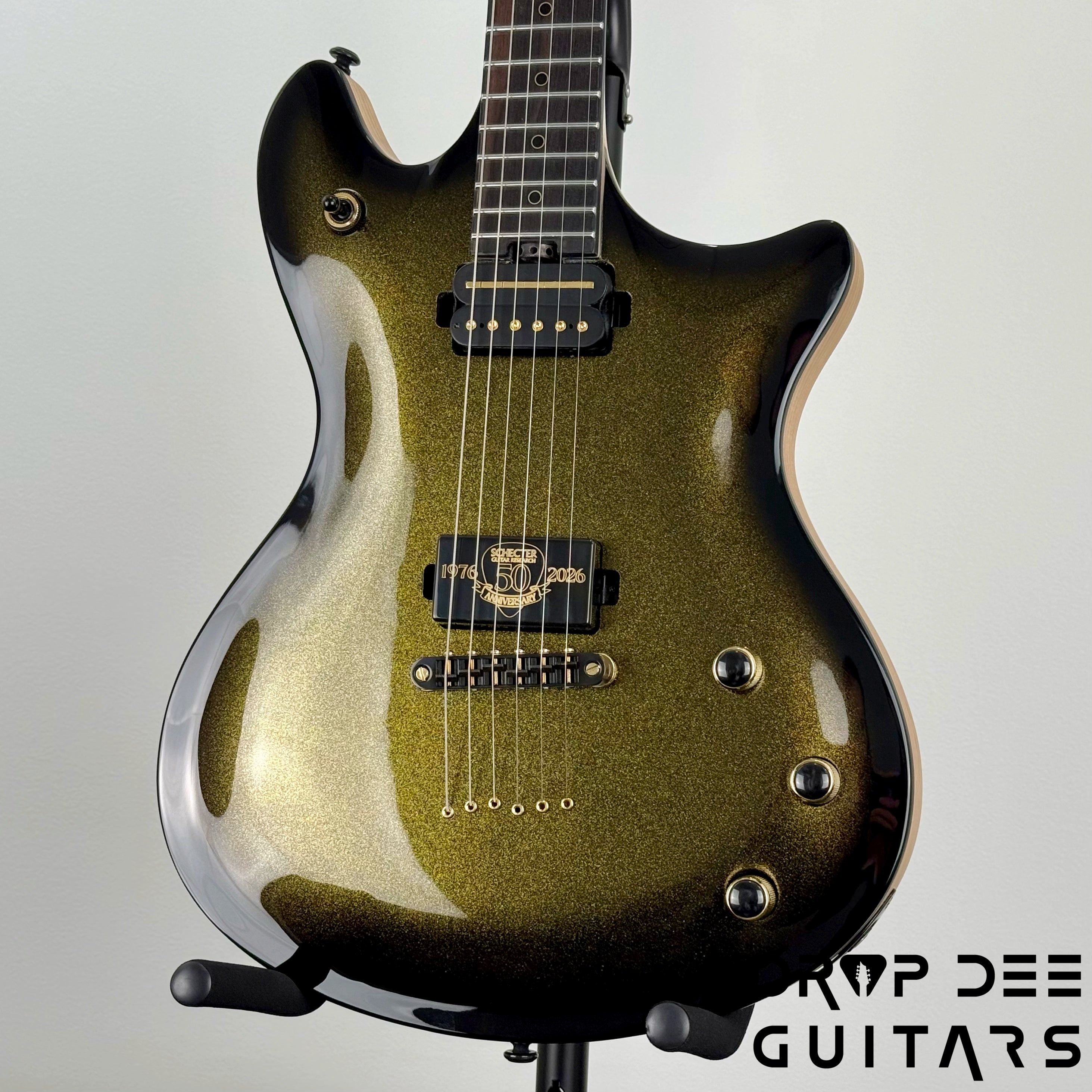 Schecter Diamond Series 50th Anniversary Tempest Electric Guitar - 50th Gold Burst