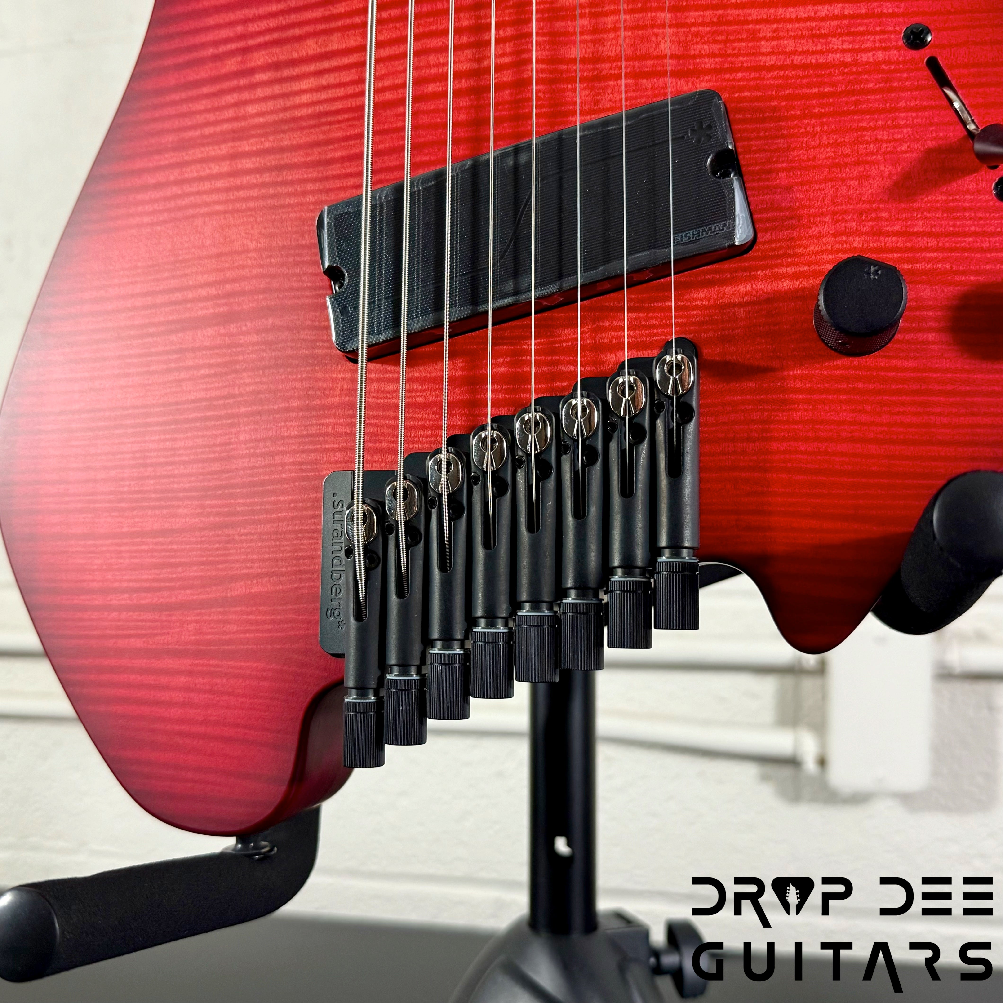 Strandberg Boden Original N2.8 8-String Multiscale Headless Electric Guitar w/ Bag - Sunset Coral Burst Satin