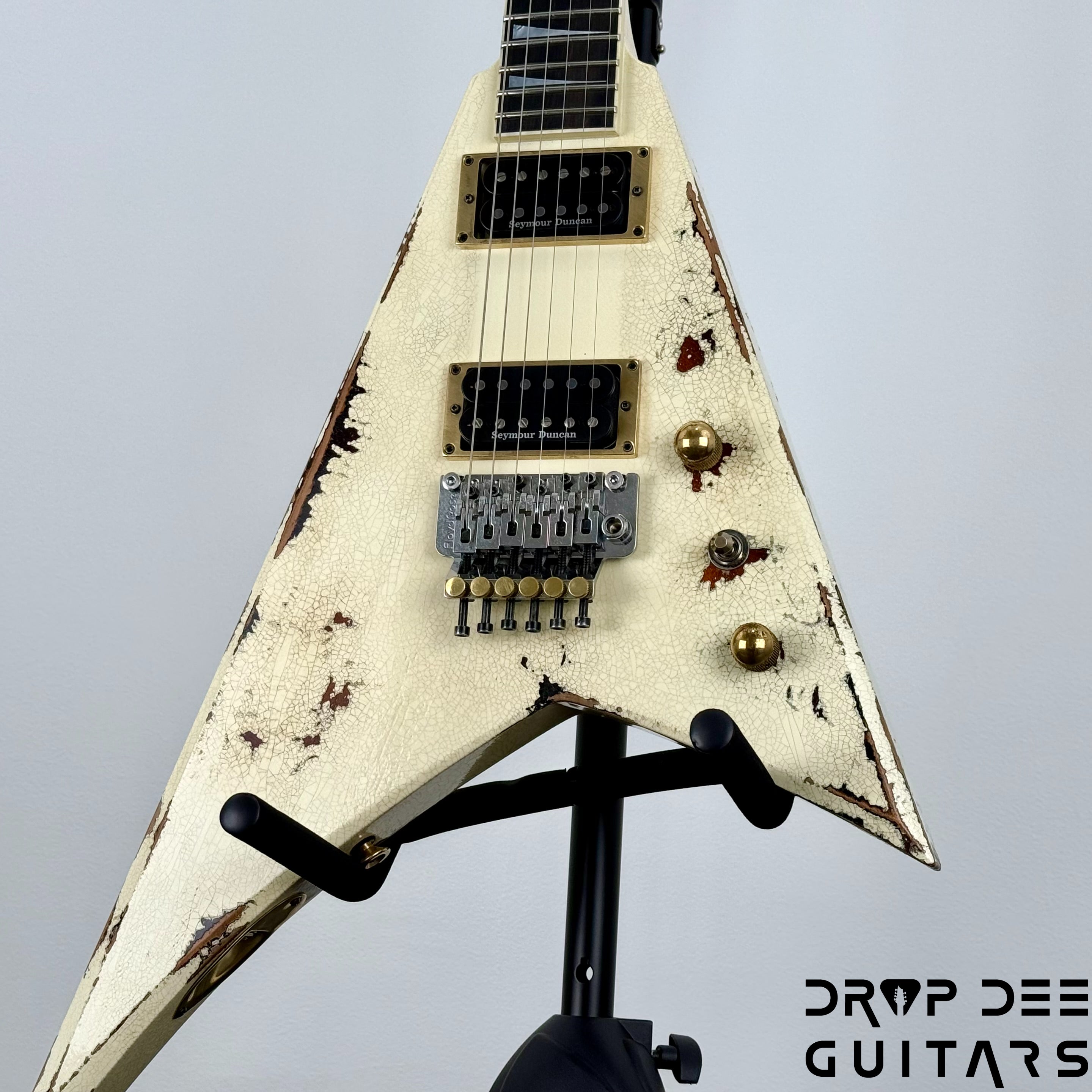 Jackson USA Custom Shop Special Edition Rhoads Electric Guitar w/ Case - Vanilla Shake over 2 Tone Burst
