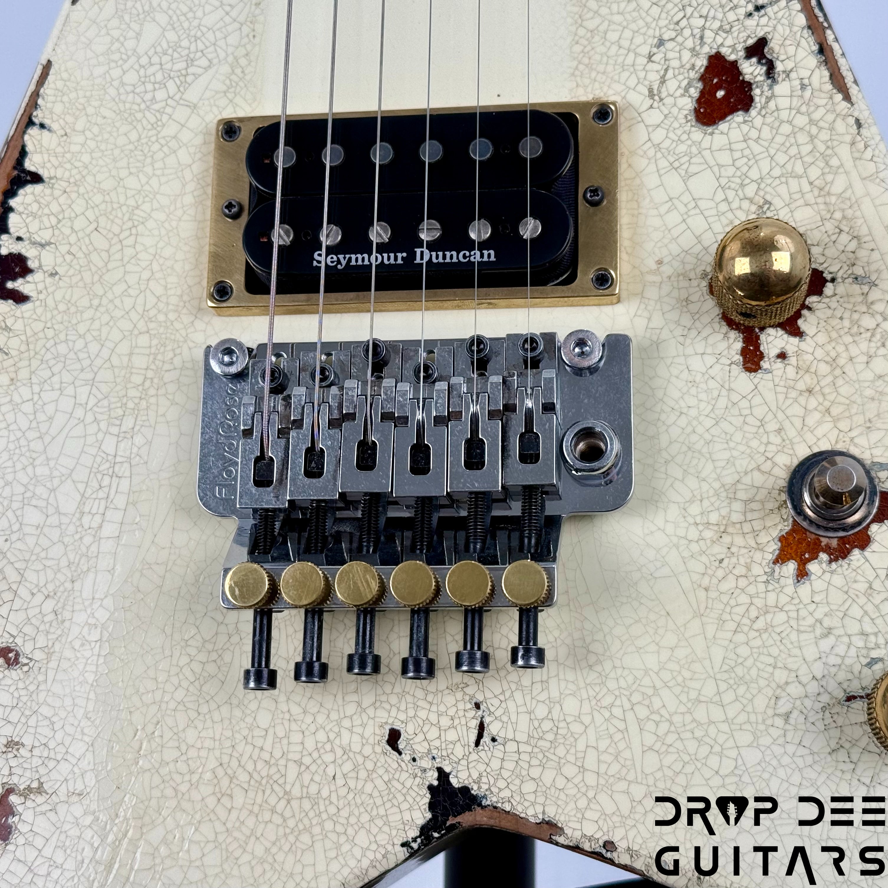 Jackson USA Custom Shop Special Edition Rhoads Electric Guitar w/ Case - Vanilla Shake over 2 Tone Burst