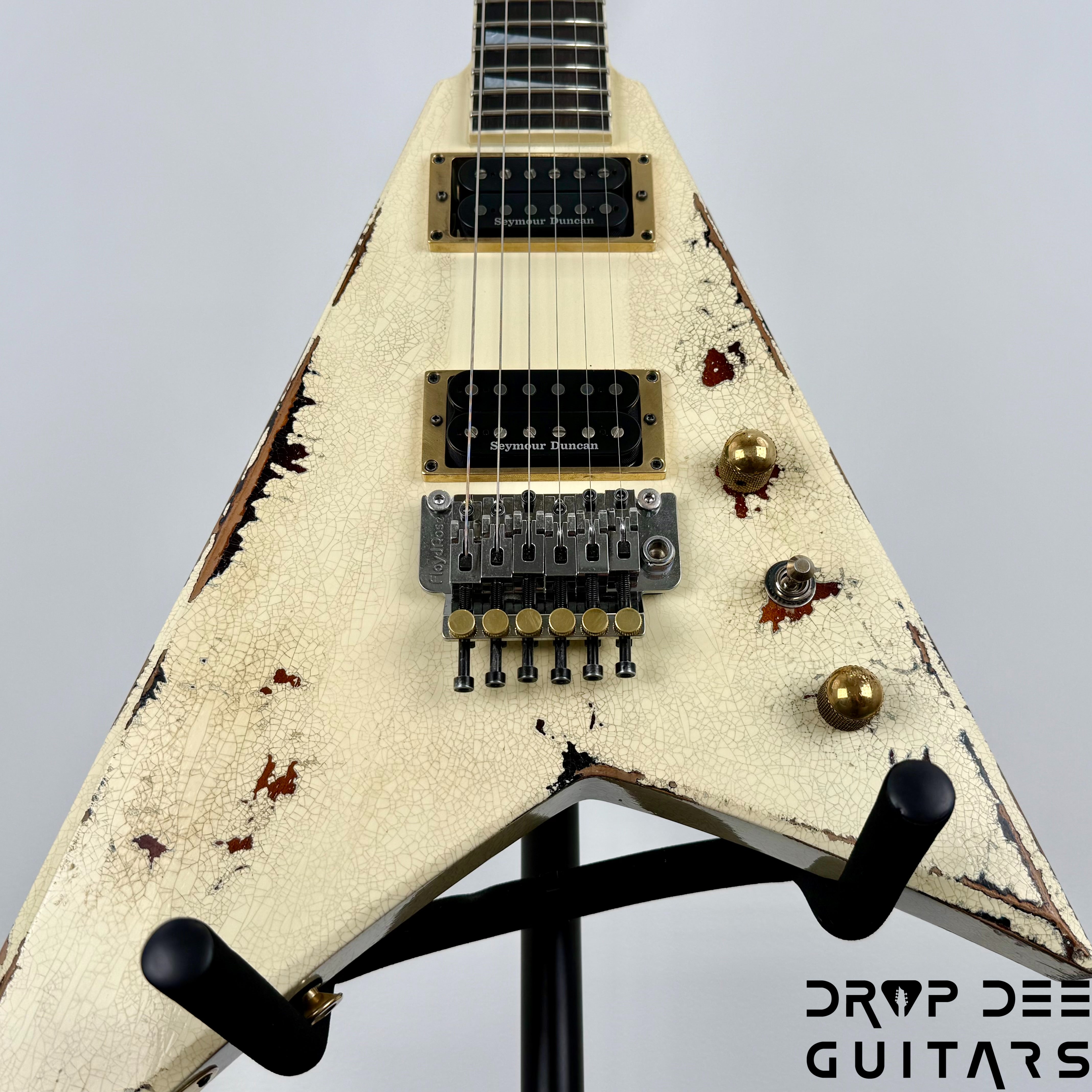 Jackson USA Custom Shop Special Edition Rhoads Electric Guitar w/ Case - Vanilla Shake over 2 Tone Burst
