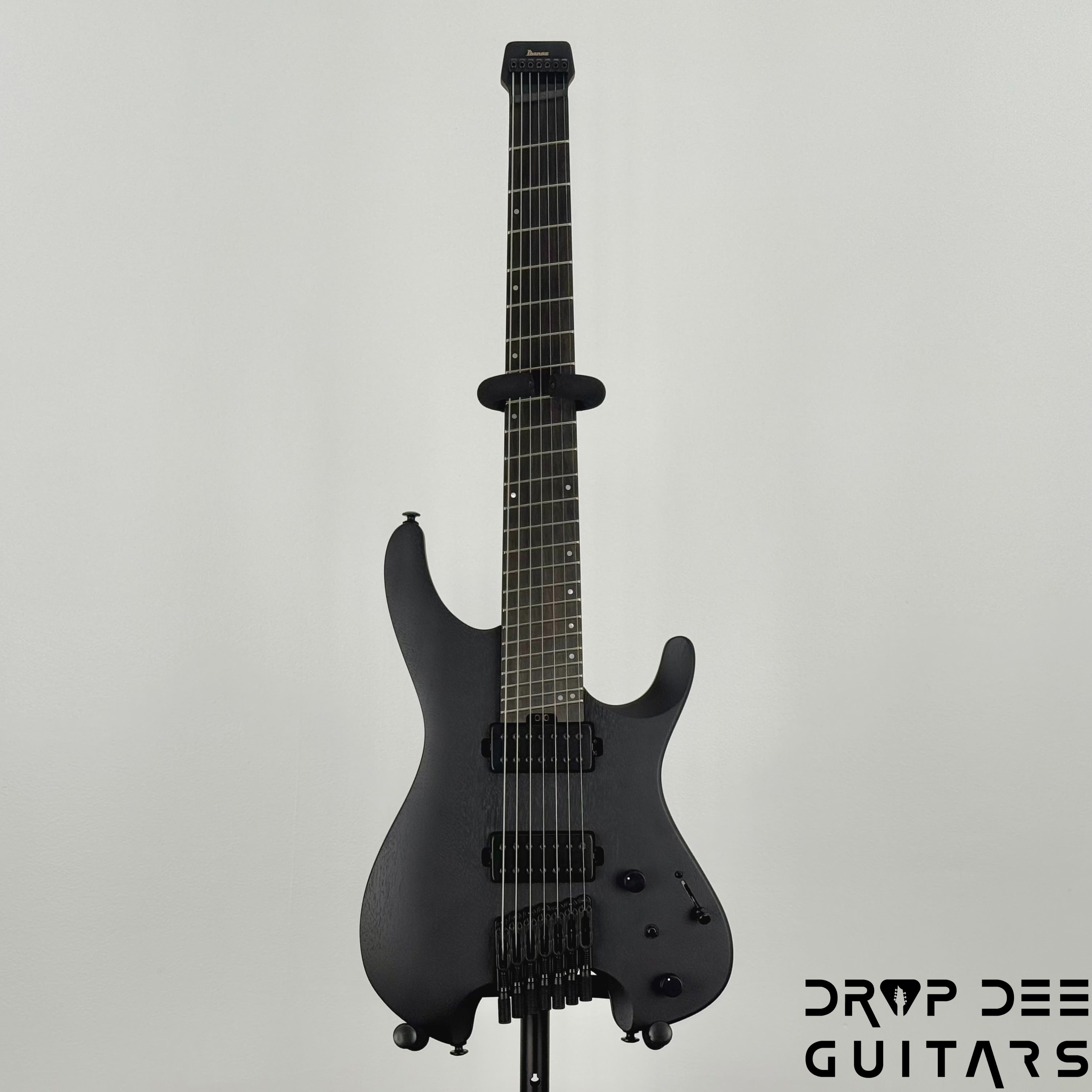 Ibanez Standard QX527B 7-String Headless Electric Guitar w/ Bag - Weathered Black
