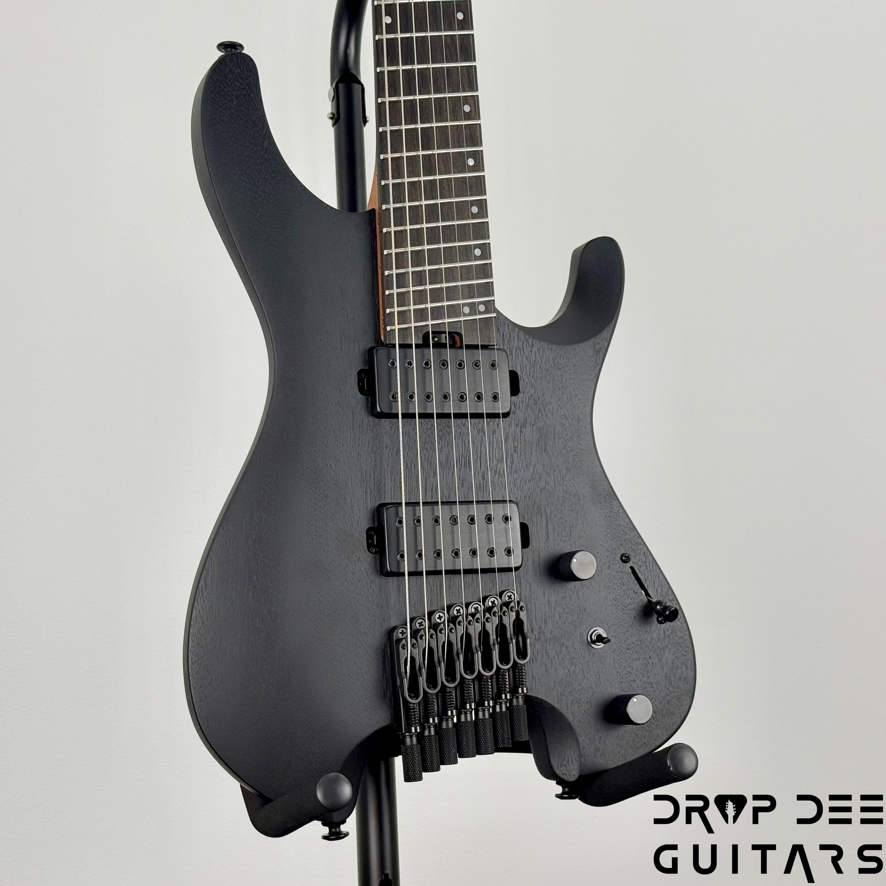 Ibanez Standard QX527B 7-String Headless Electric Guitar w/ Bag - Weathered Black