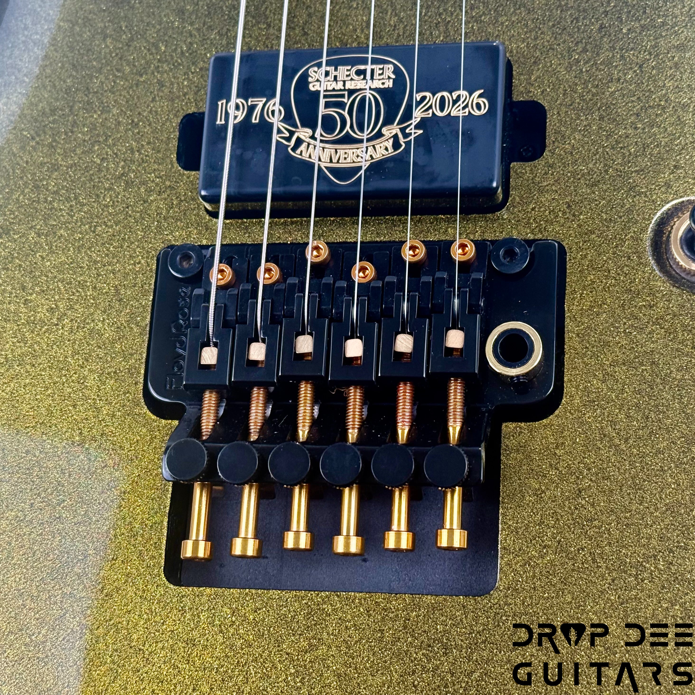 Schecter Diamond Series 50th Anniversary Avenger FR-S Electric Guitar - 50th Gold Burst