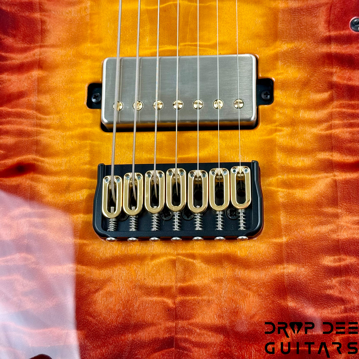 Mayones Aquila Elite S 7 Baritone 7-String Electric Guitar w/ Case - Lava Burst Gloss