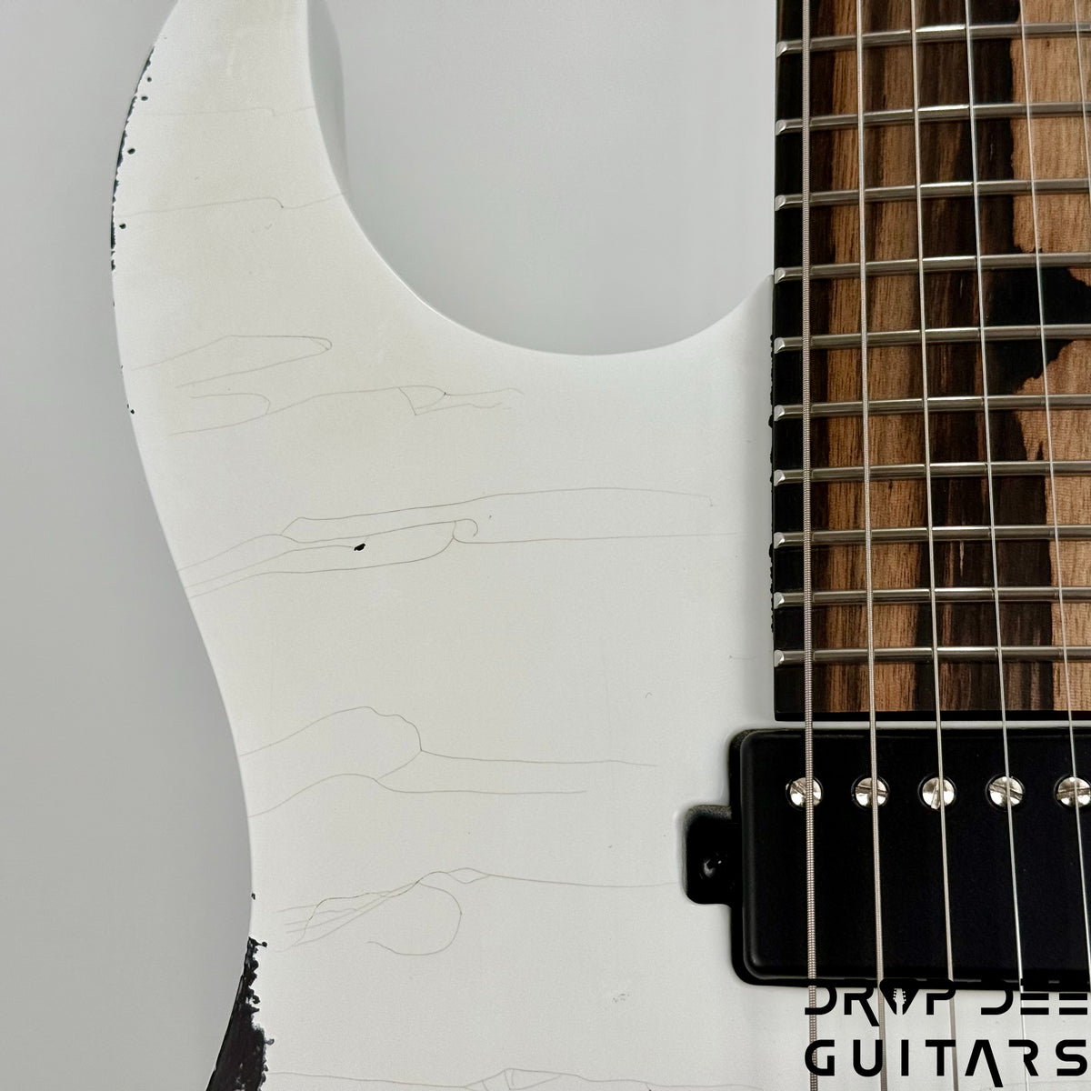 Mayones Adam Christianson Aquila Cardinal Aged Electric Guitar w/ Case - Cardinal White Aged