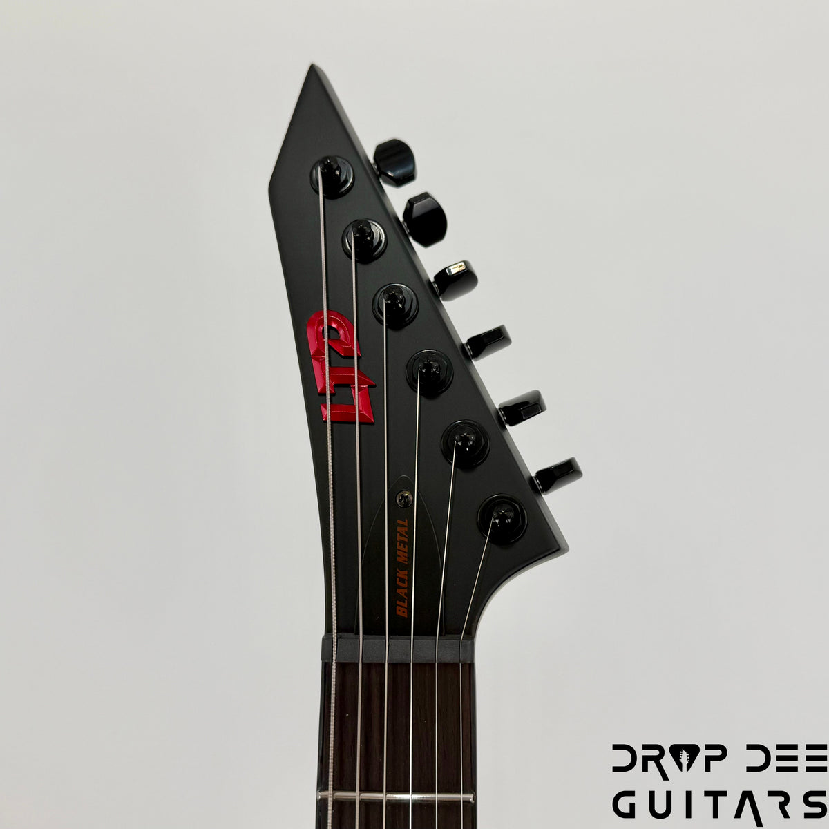 ESP LTD EXL Black Metal Electric Guitar - Black Red Burst Satin