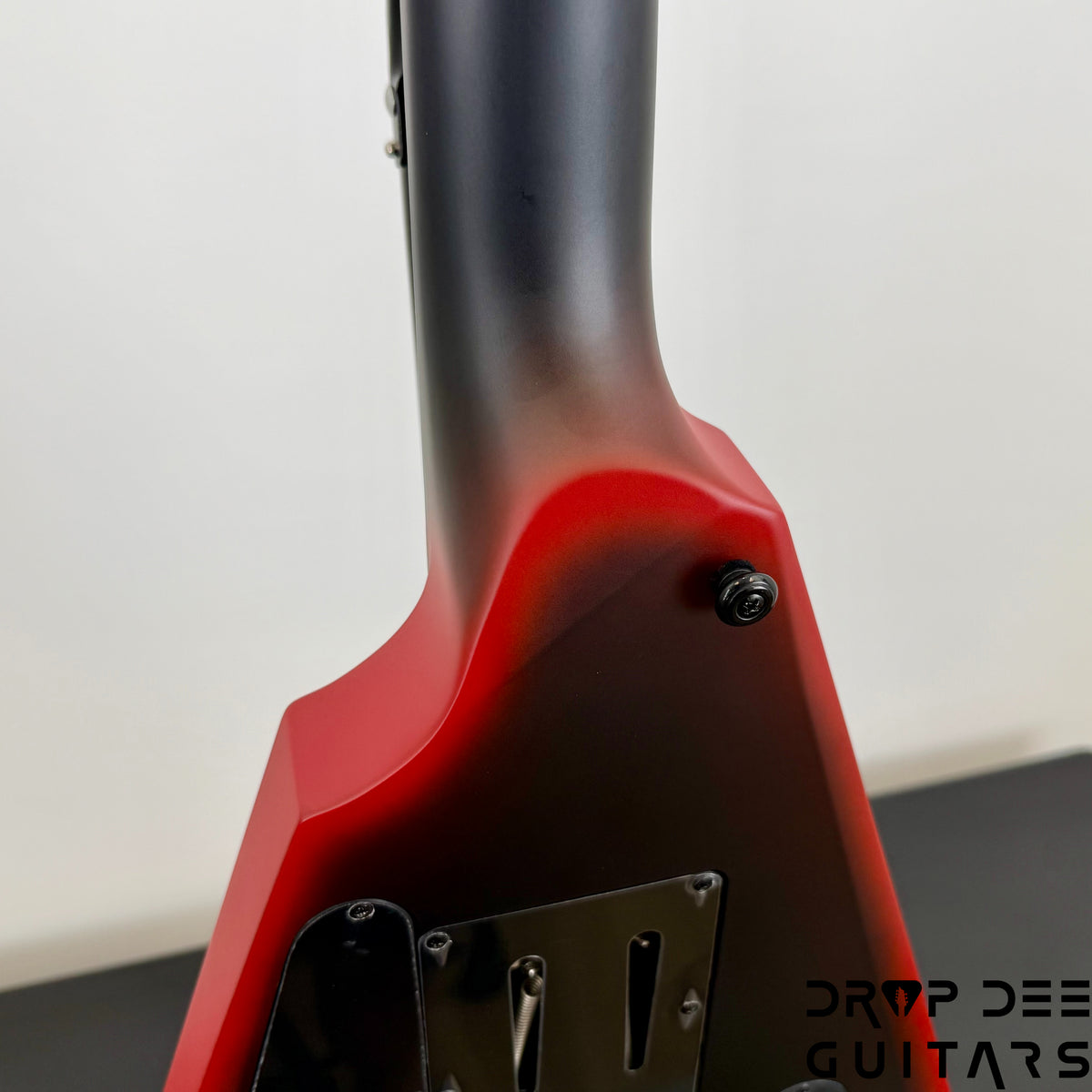 ESP LTD Arrow Black Metal Electric Guitar - Black Red Burst Satin