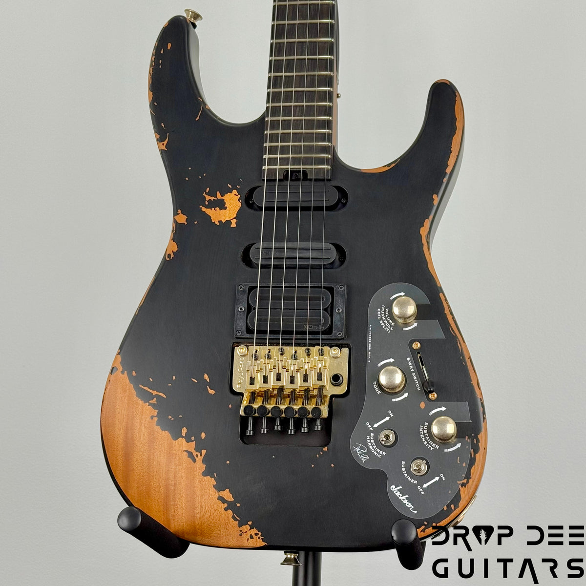 Jackson Pro Series Signature Phil Collen PC1-E Electric Guitar w/ Case - Worn Black