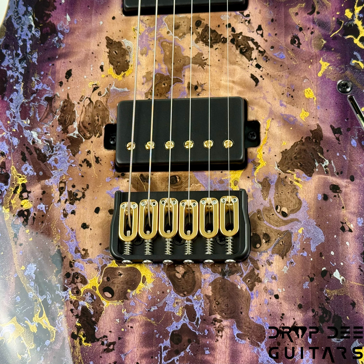 Mayones Duvell Elite 6 Electric Guitar w/ Case - Purple Iris Gloss + Splash