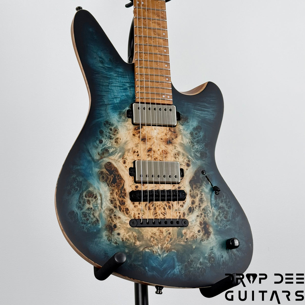 Mayones Jassper Elite 7 Baritone Electric Guitar w/ Case - Turquoise Iris Satin