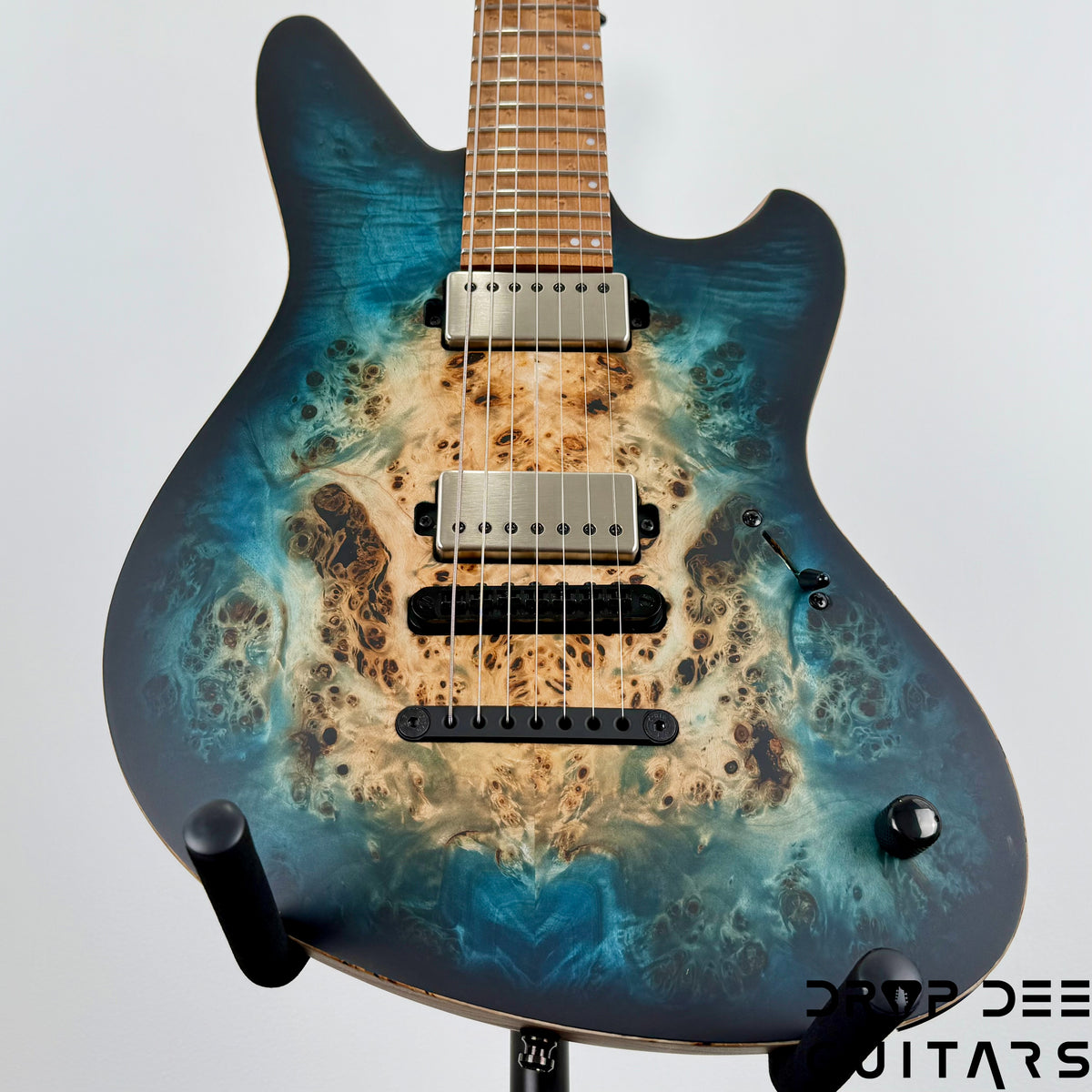 Mayones Jassper Elite 7 Baritone Electric Guitar w/ Case - Turquoise Iris Satin